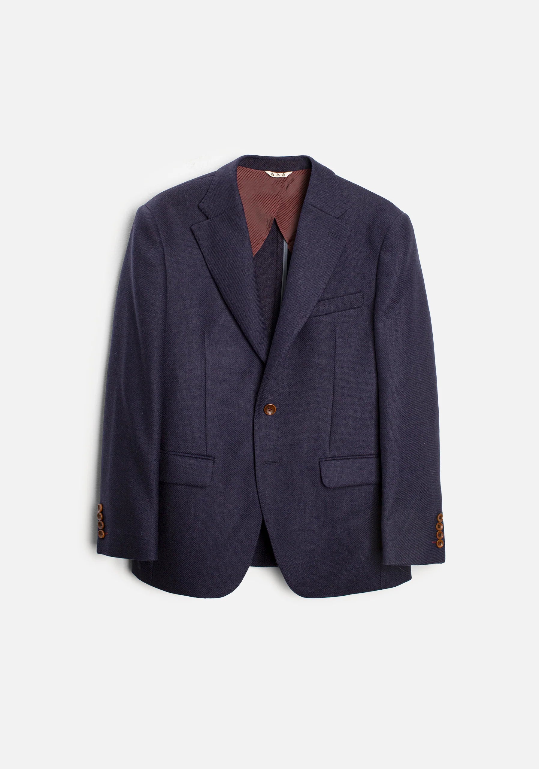Blazer H Poet Lana Unicolor Azul Oscuro