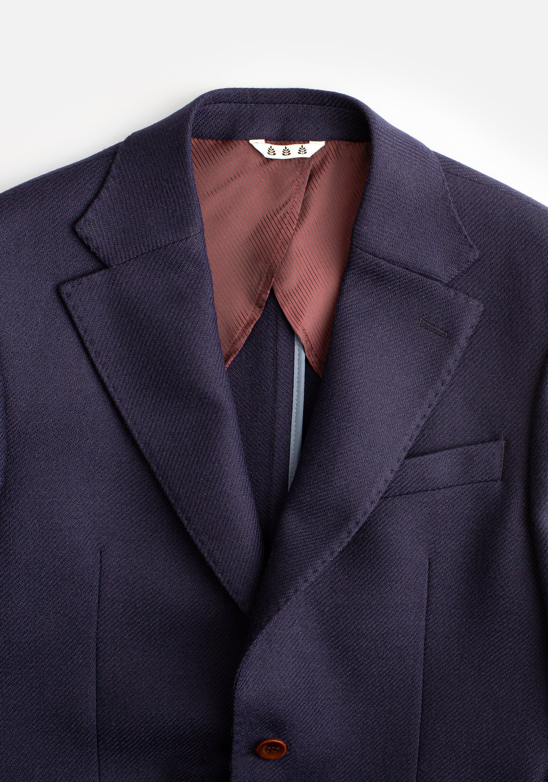 Blazer H Poet Lana Unicolor Azul Oscuro