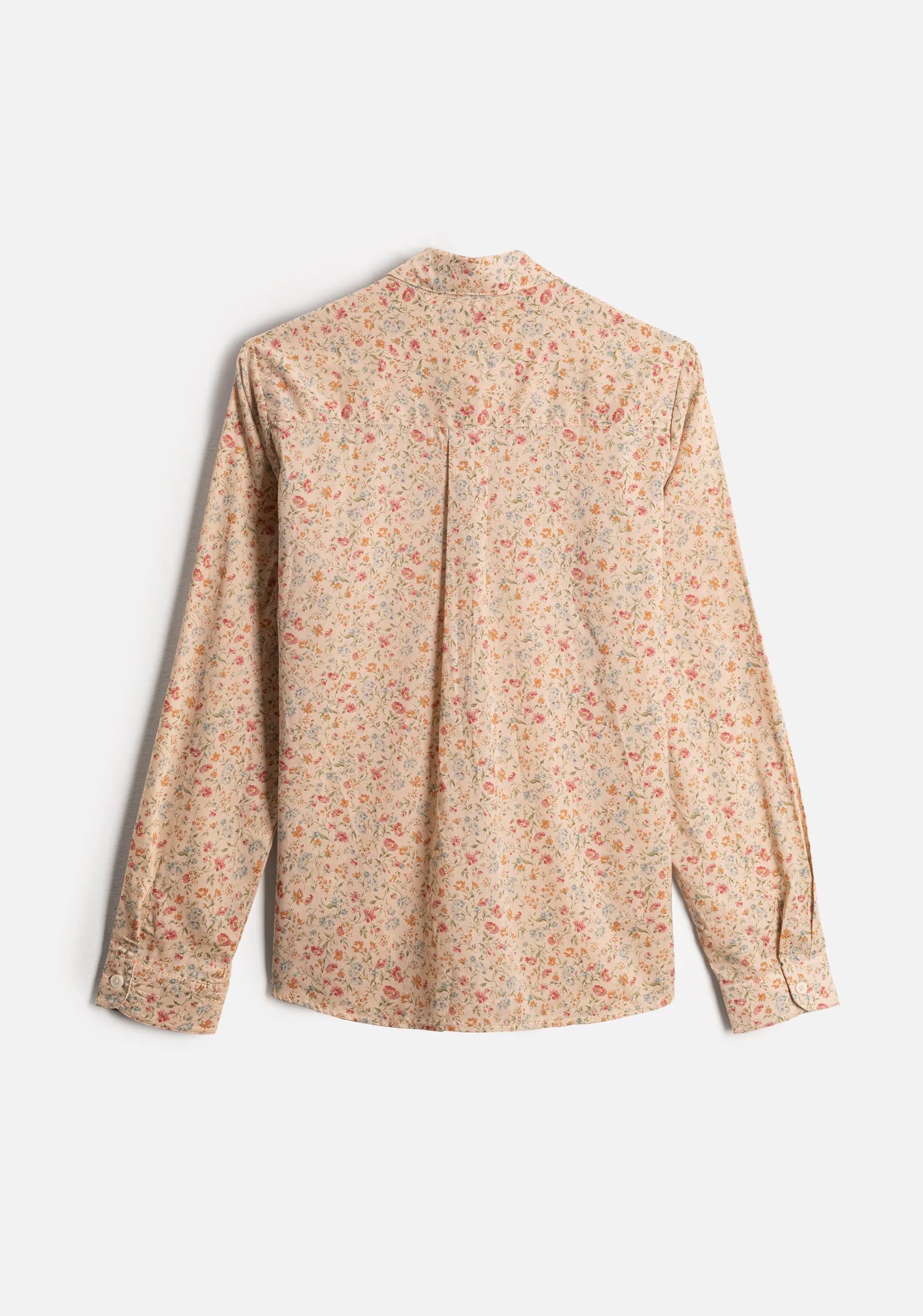 Camisa Allegra Fd. Beige Est. Flor Roja