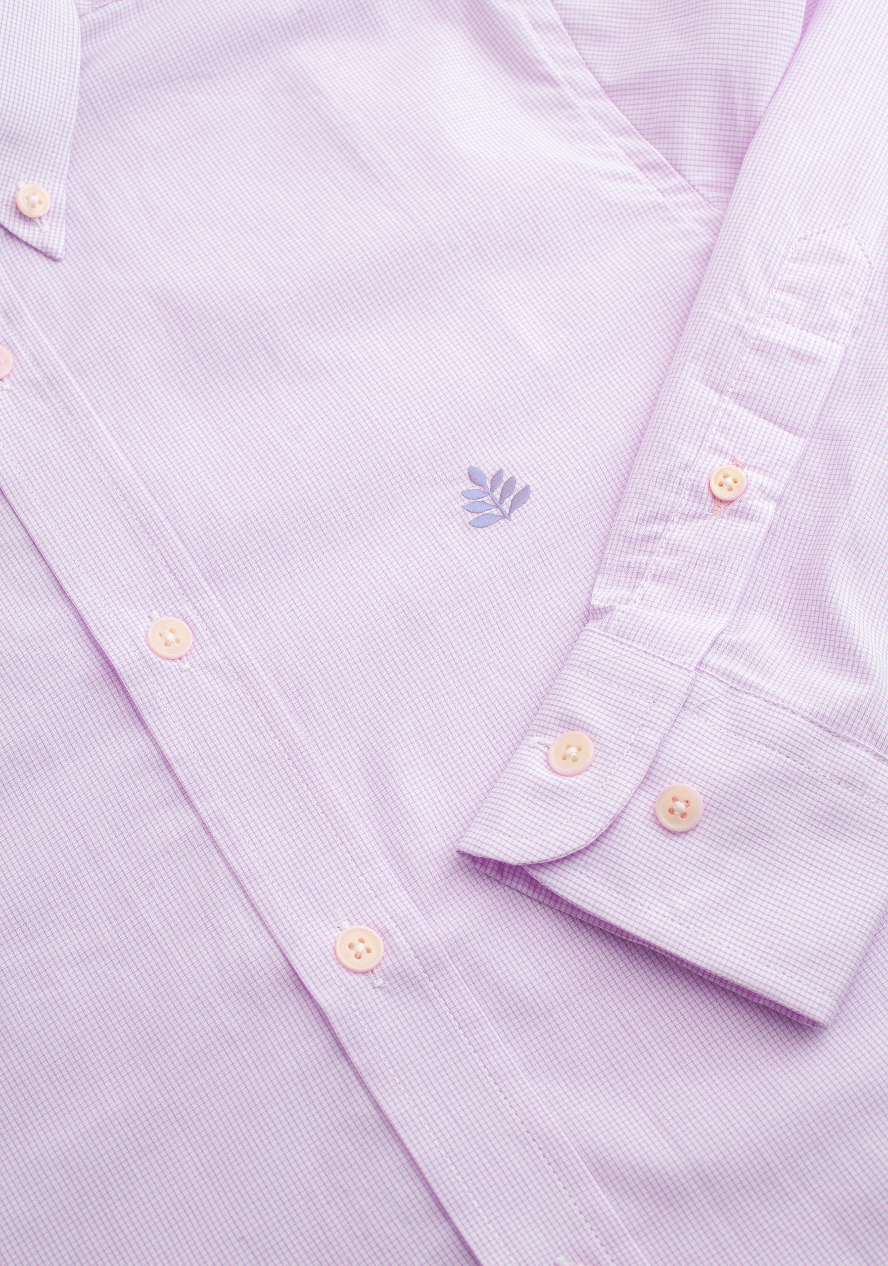 Camisa H CBD Cuadros Peq. L-Atn Morado Claro