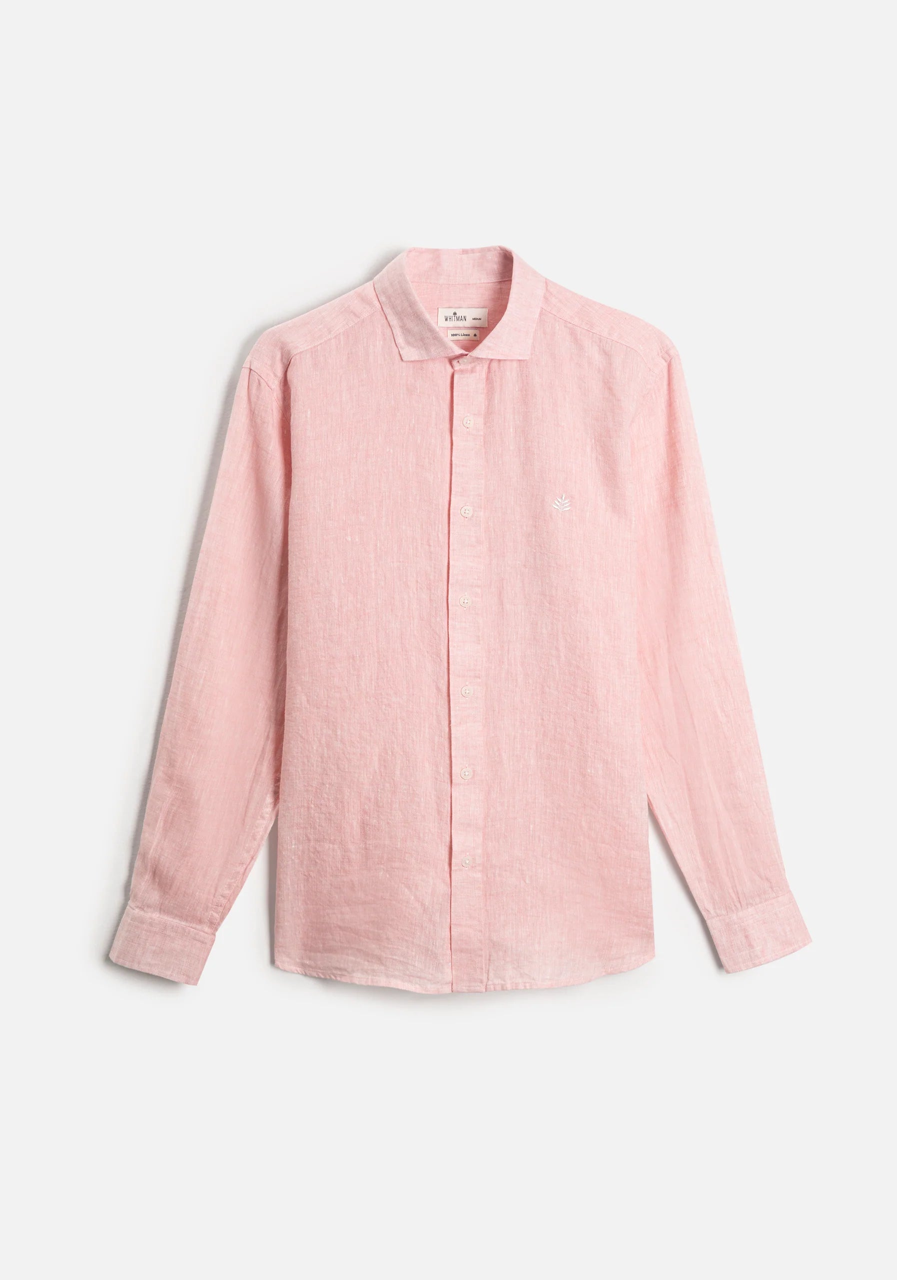 Camisa Lino Cuello Francés Palo De Rosa L-Mar