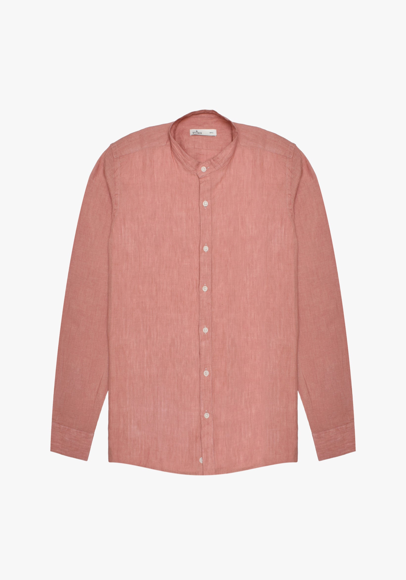 Camisa Lino Cuello Nerú Salmón