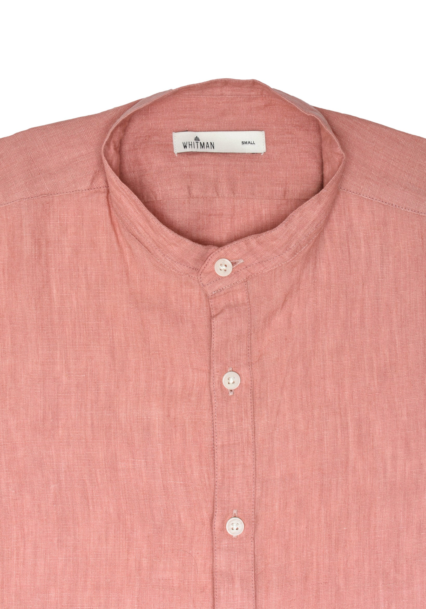 Camisa Lino Cuello Nerú Salmón