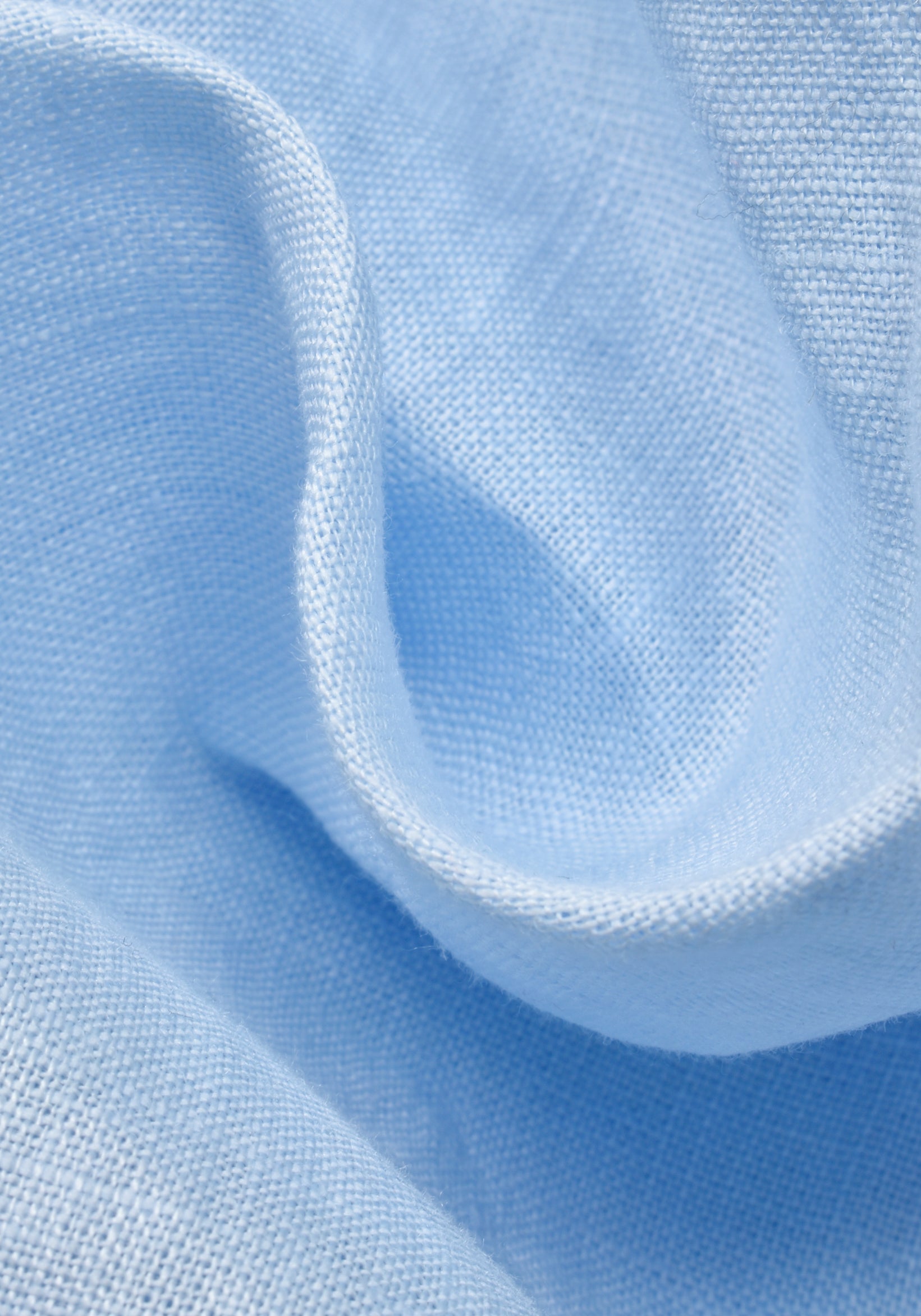 Camisa Lino Cuello Neru Azul Celeste