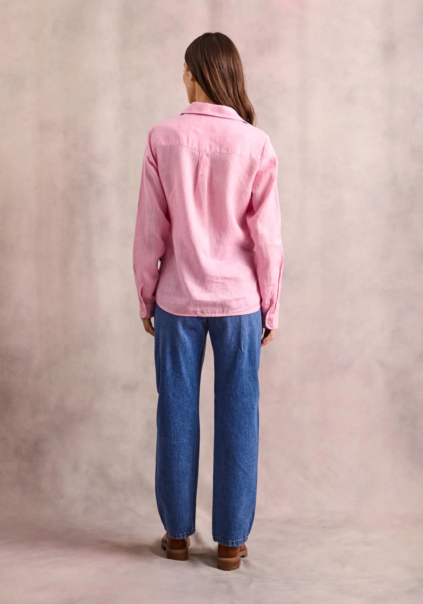 Camisa Bruna Lino Rosado
