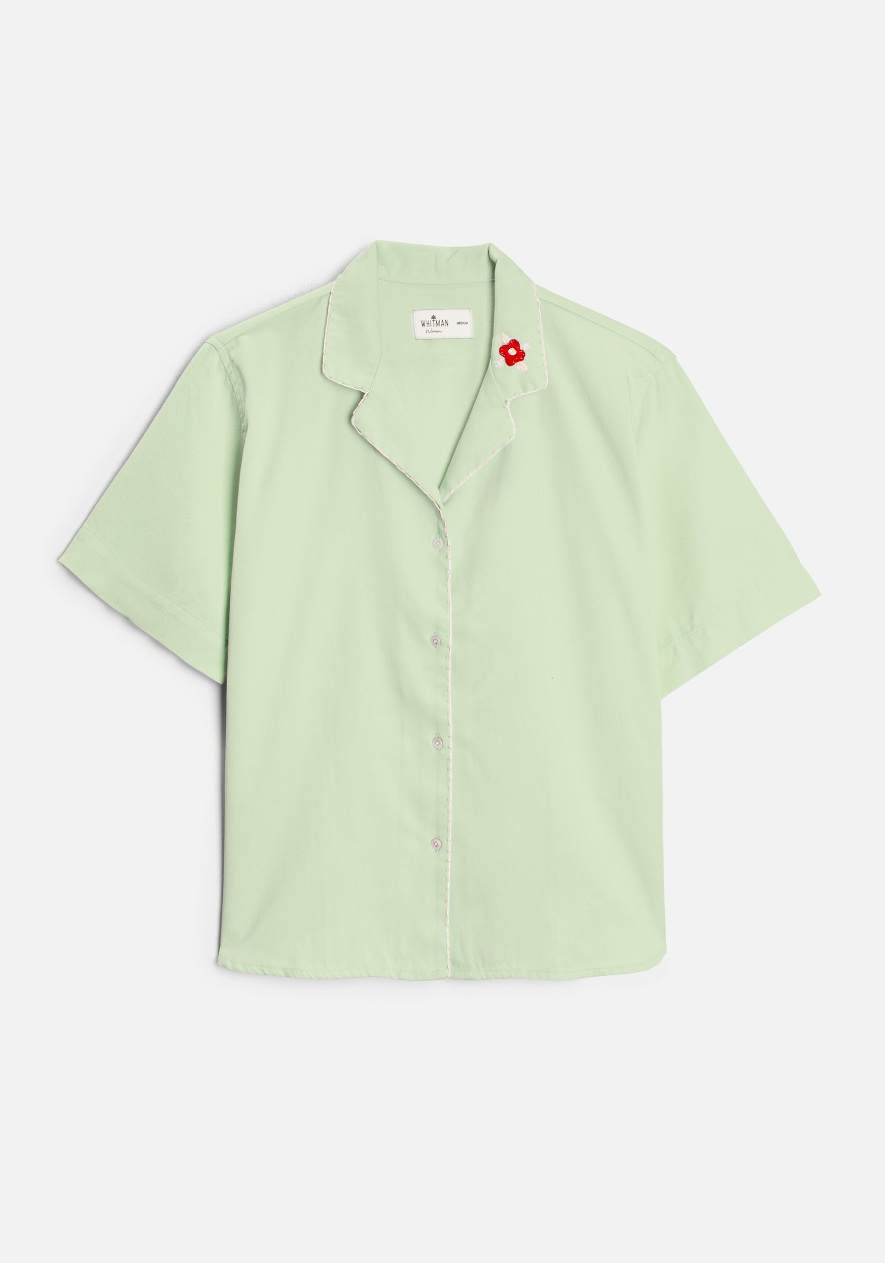 Camisa M Pavia Cubana APL. Bord. Verde Claro