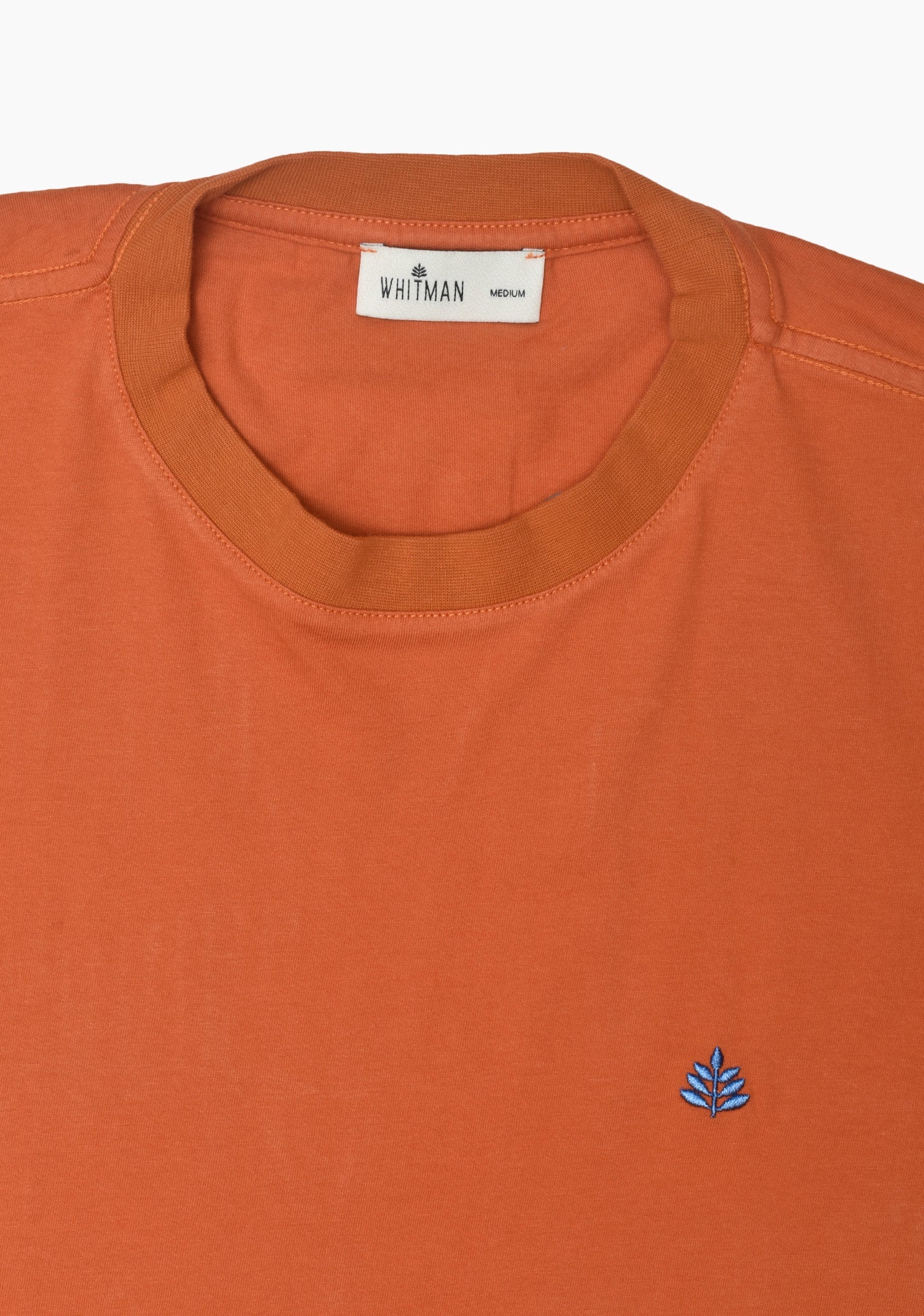 Playera Naranja L-Azul