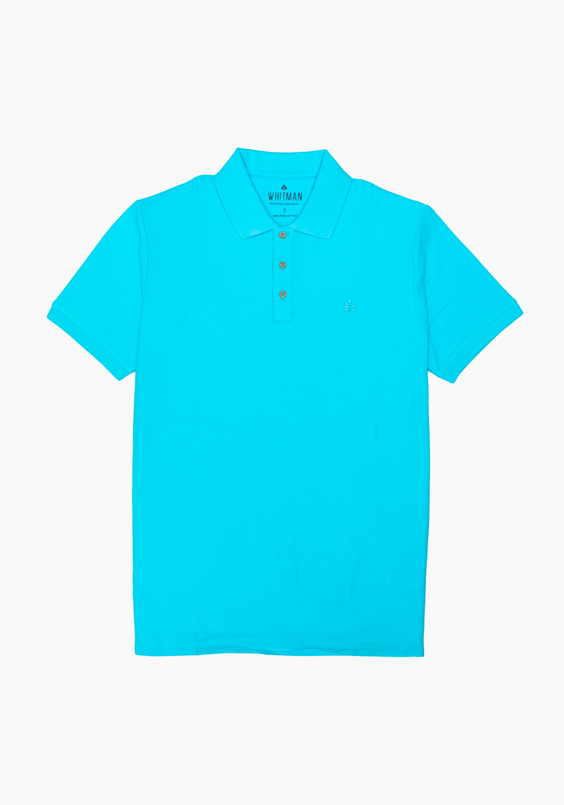 Playera Tipo Polo Azul Celeste