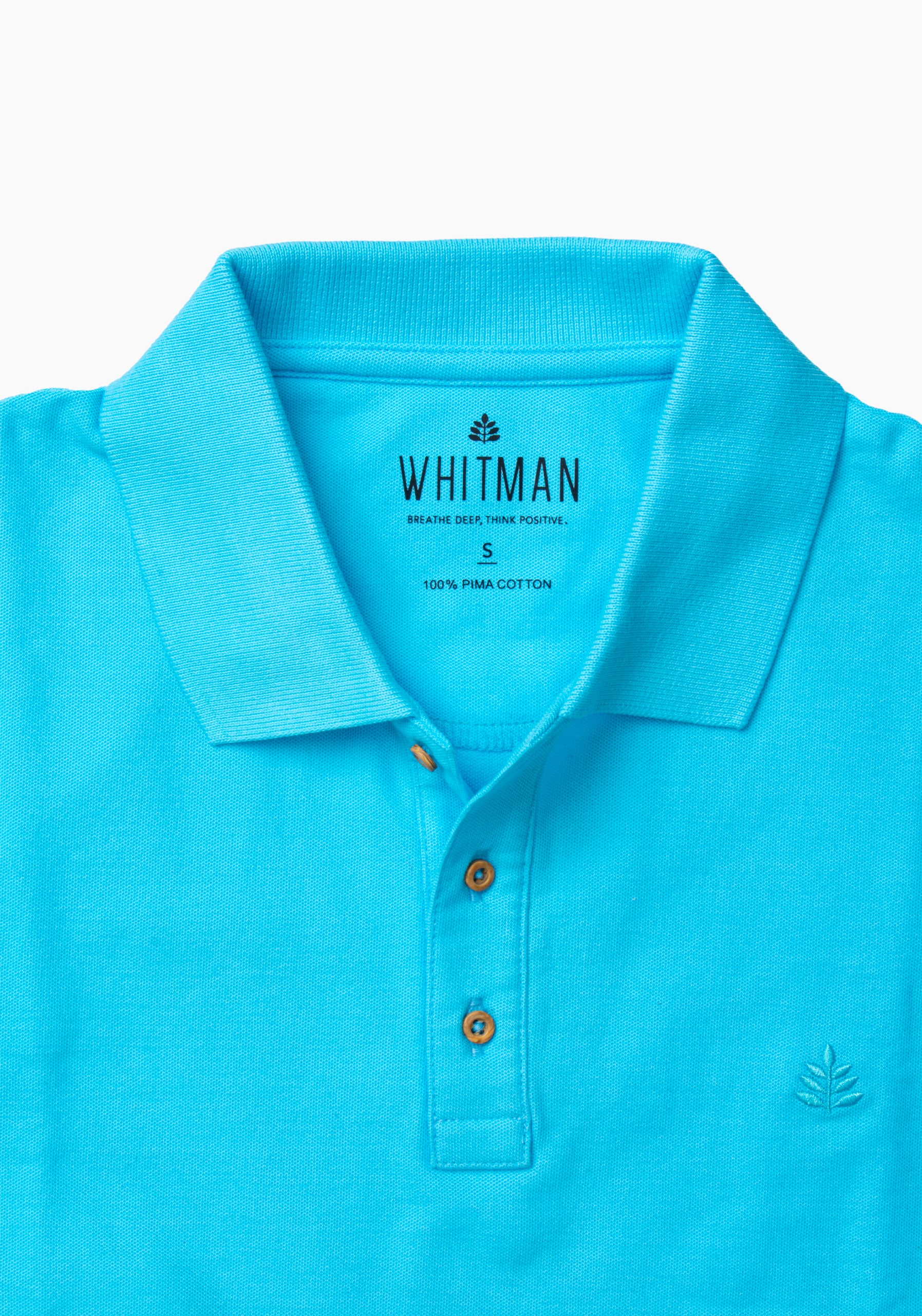 Playera Tipo Polo Azul Celeste