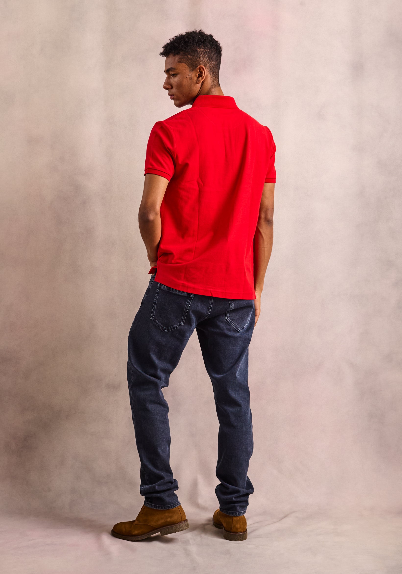 Playera Tipo Polo Rojo