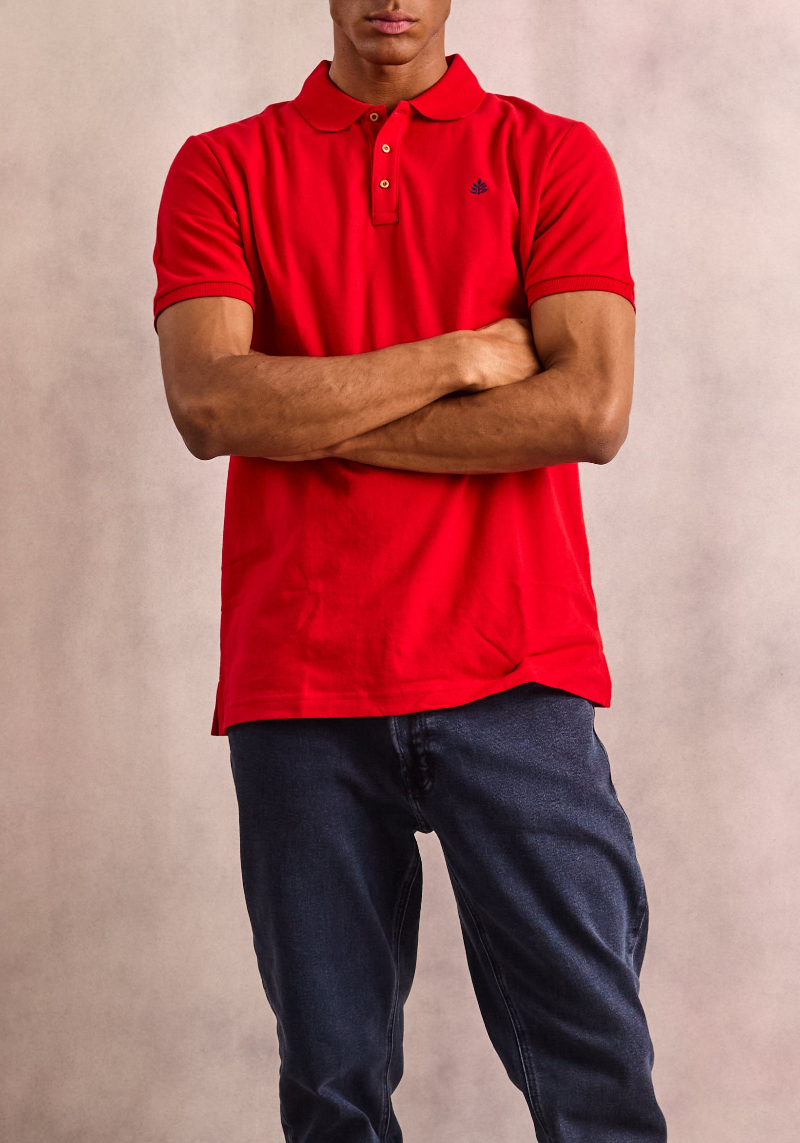 Playera Tipo Polo Rojo