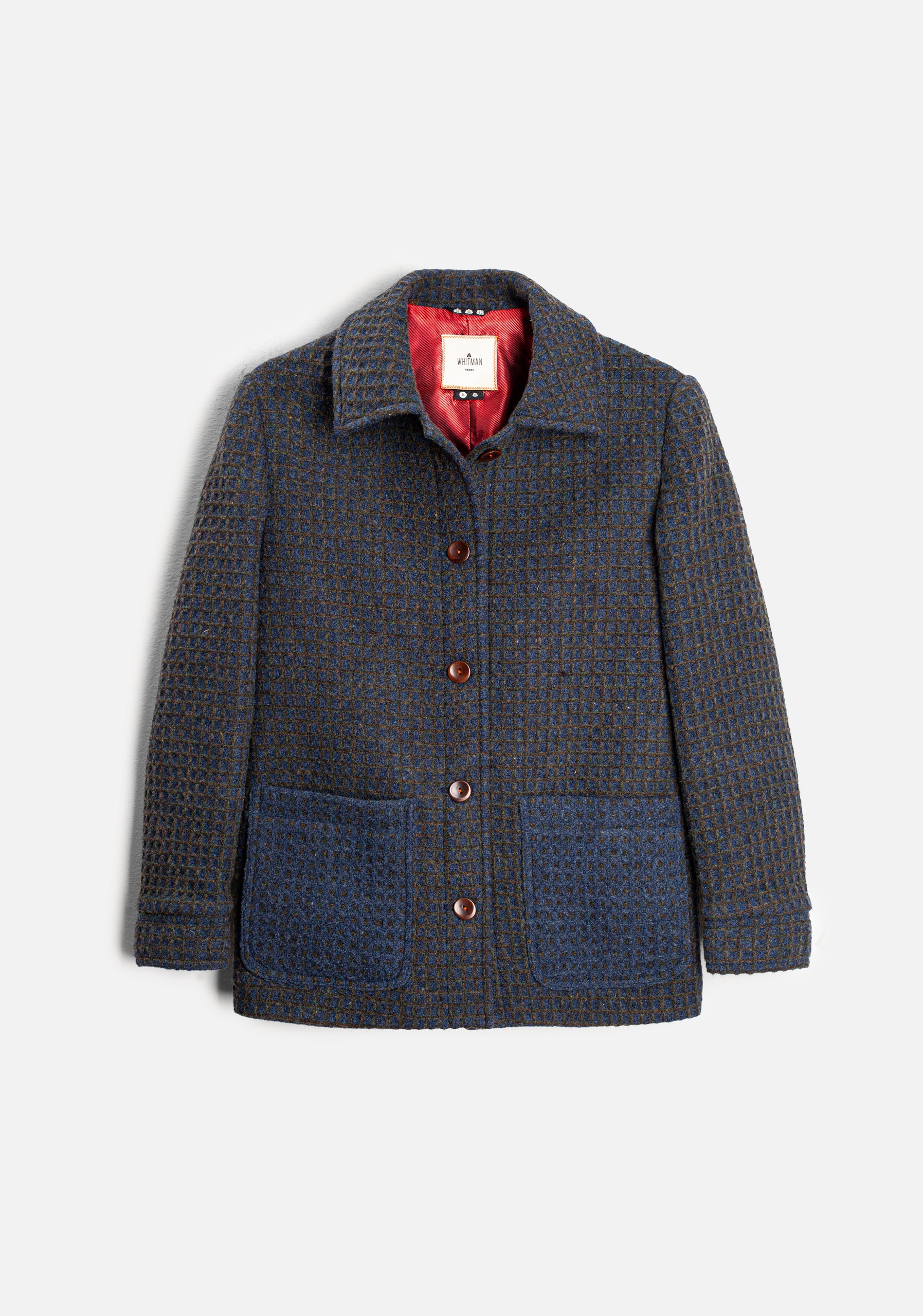 Chamarra Ankara Cuadros Azul