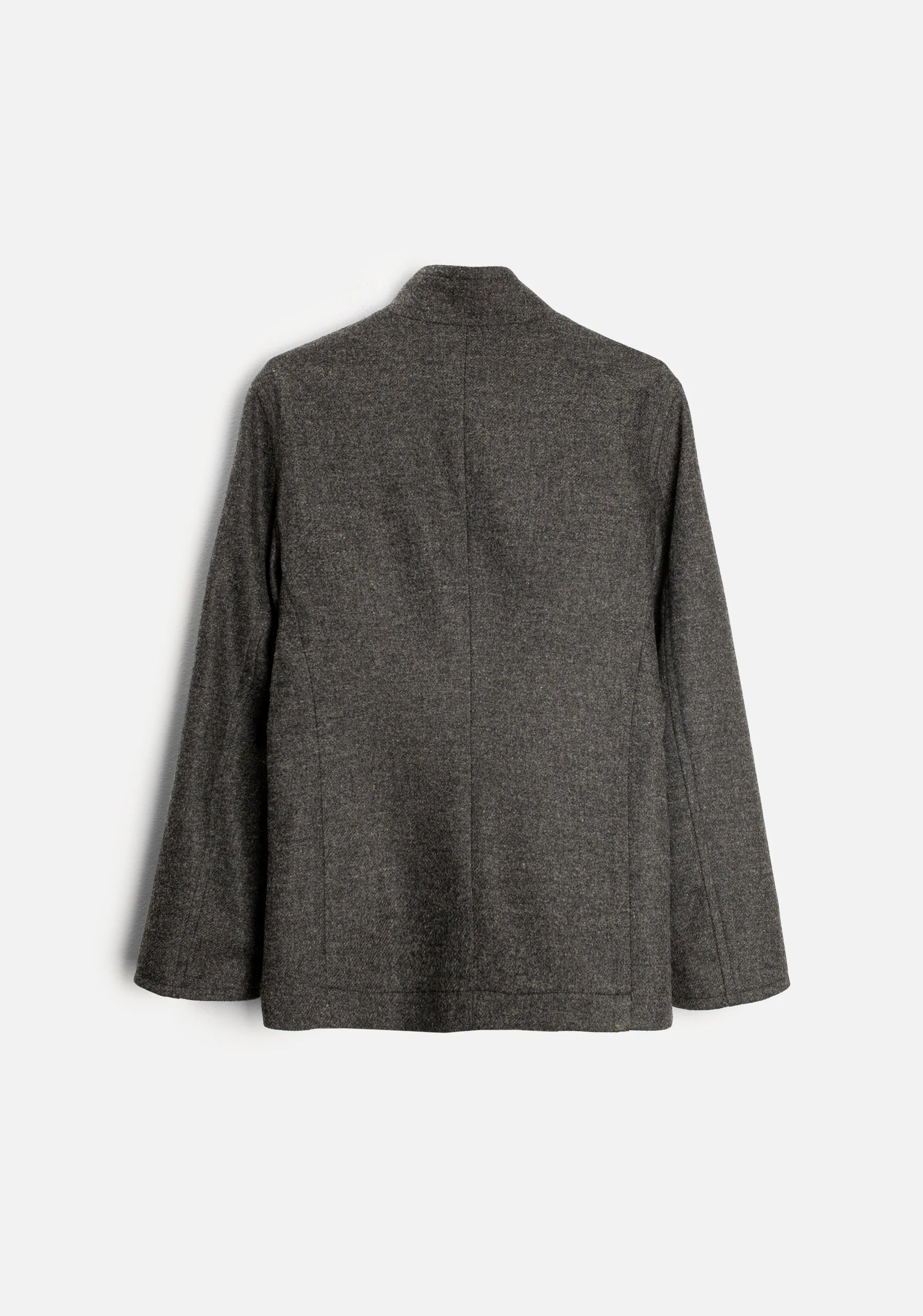 Chamarra H Walt Lana Unicolor Gris Med Jaspe