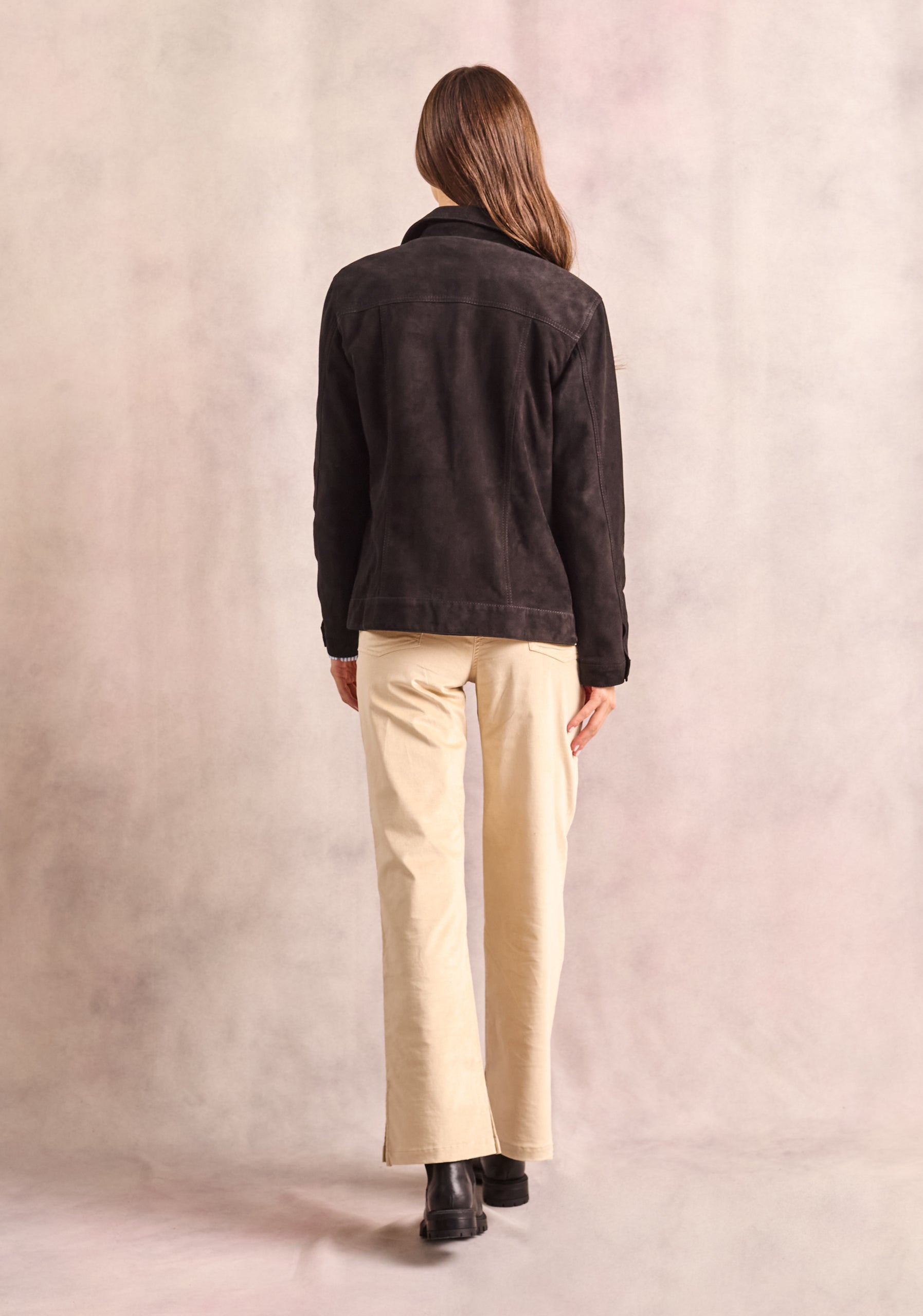 Chamarra Western Gamuza Negro