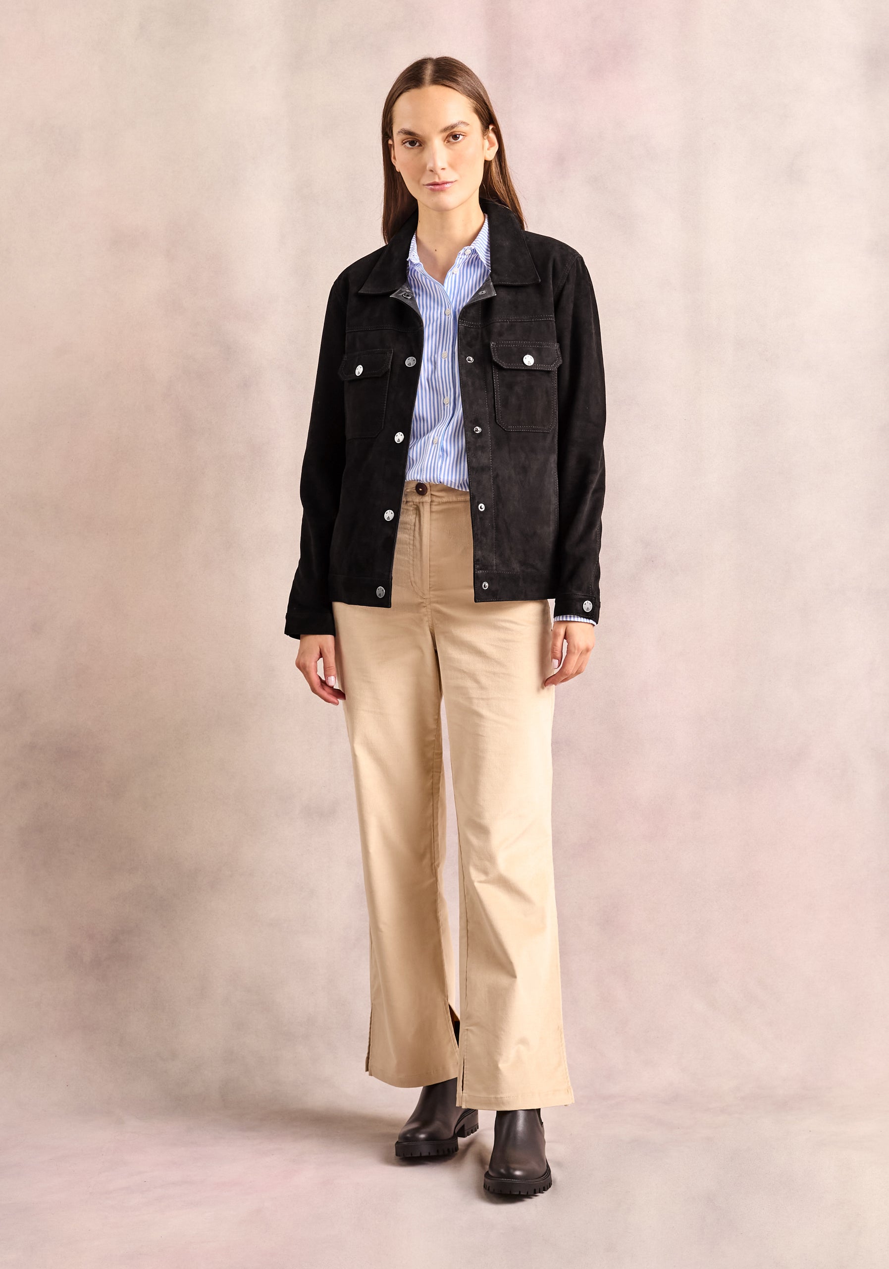 Chamarra Western Gamuza Negro