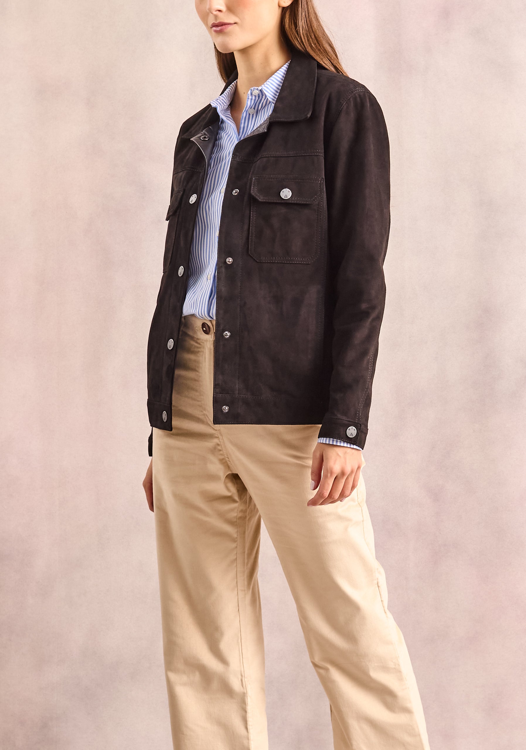 Chamarra Western Gamuza Negro