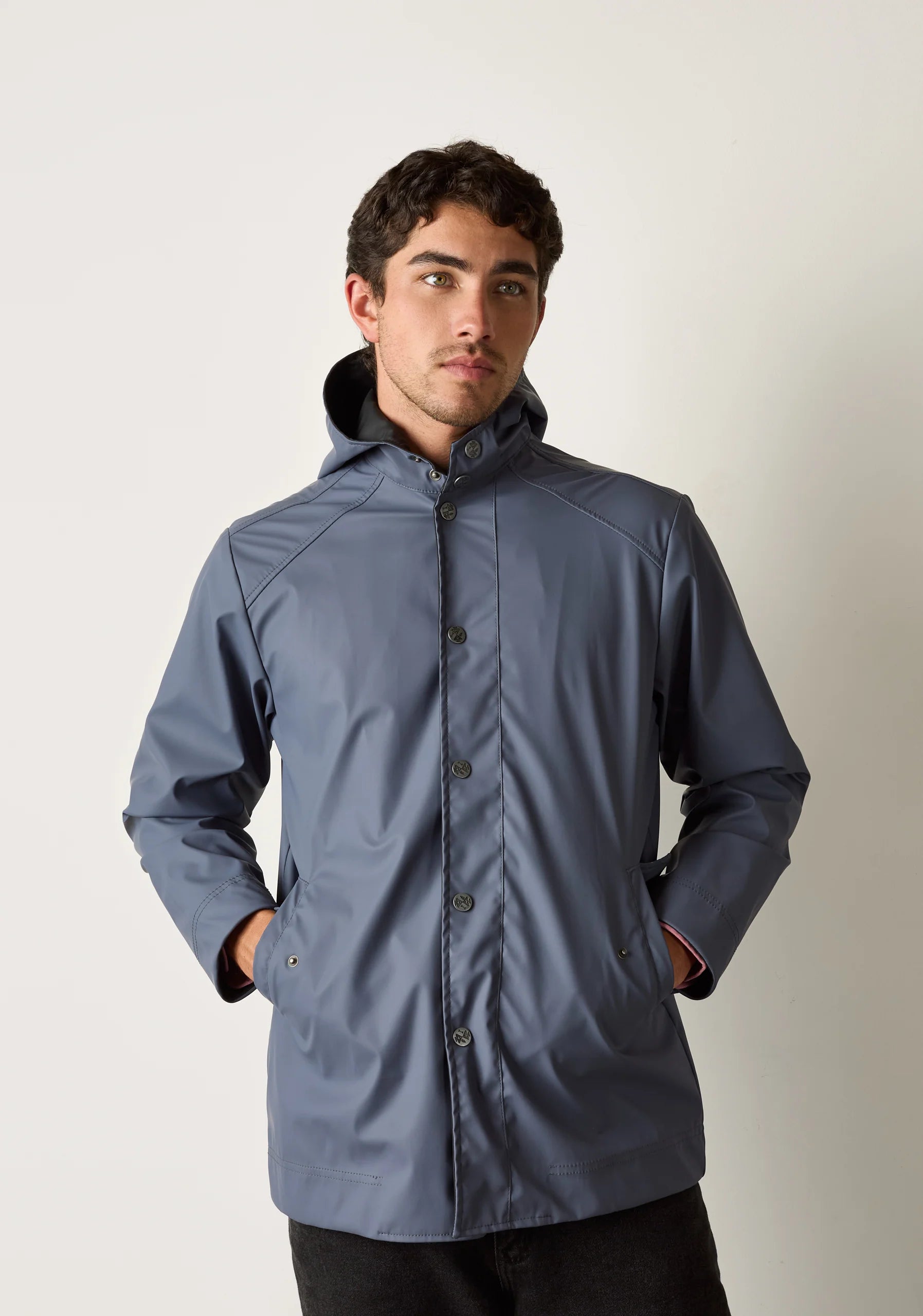 Chamarra H Richmond Unicolor Azul Med