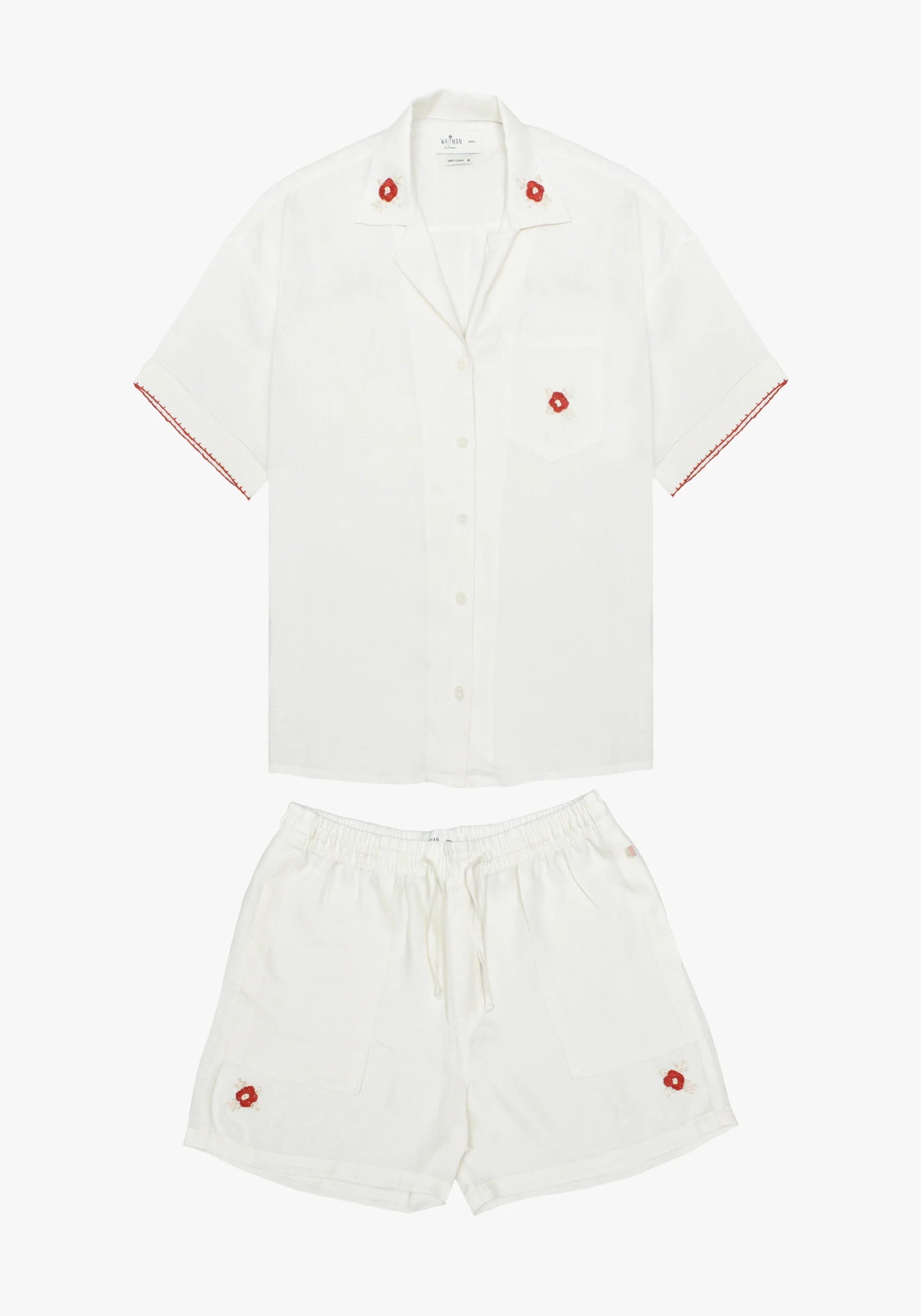 Conjunto Lino Praia Bordado Marfil