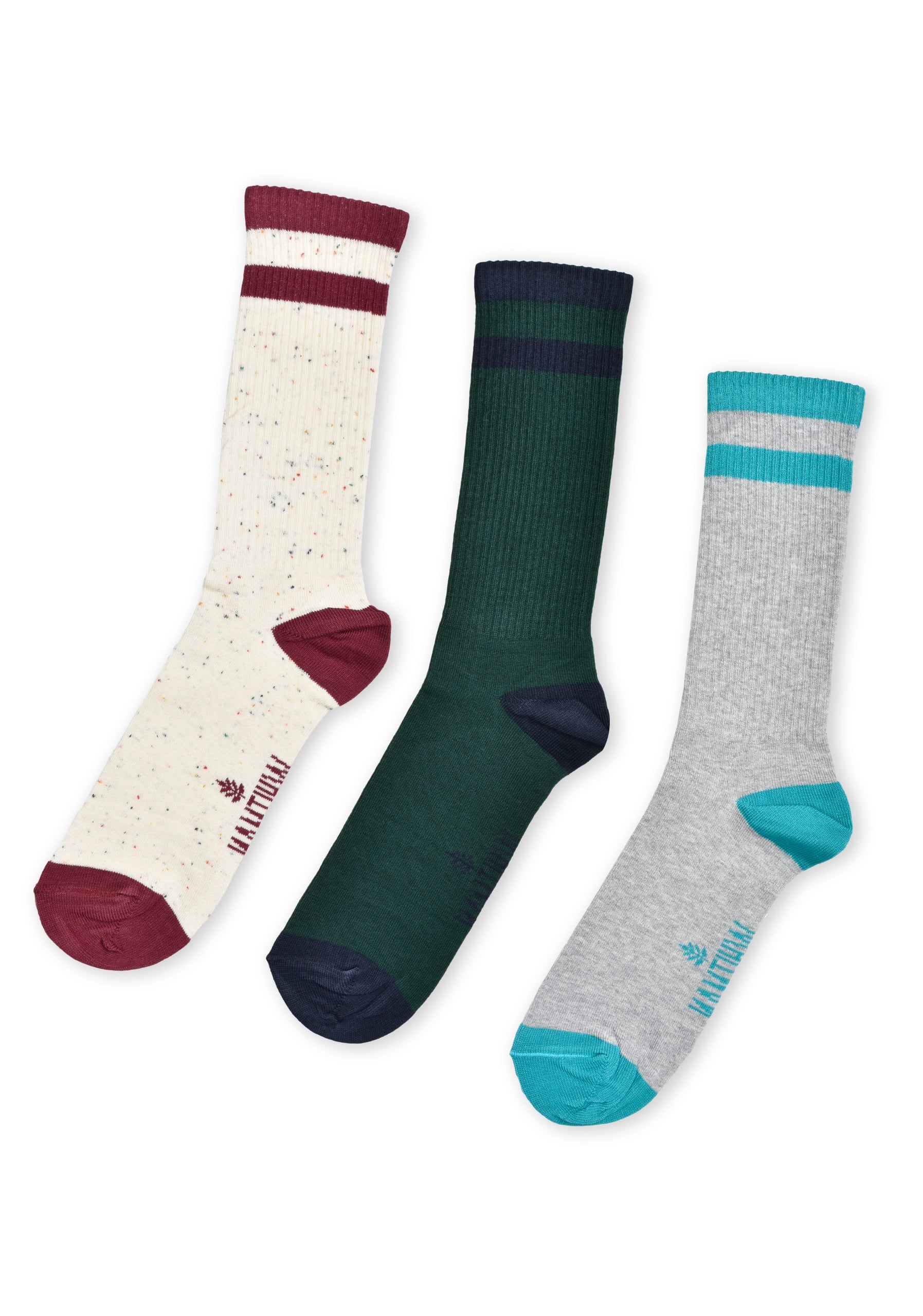 Calcetines Pack X 3 Acanaladas Unicolor Talon Mas