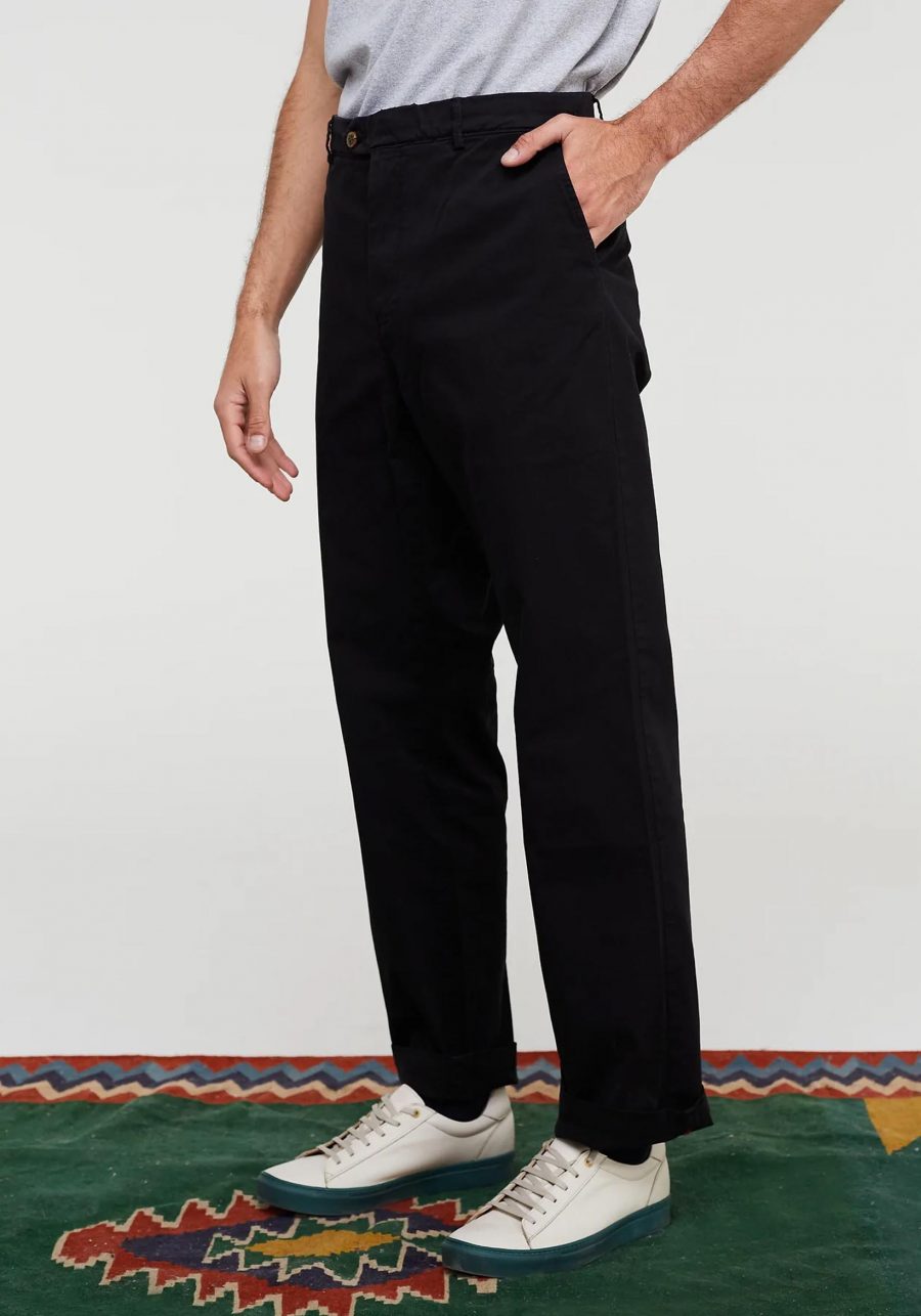 Pantalon H Chino Unicolor Negro