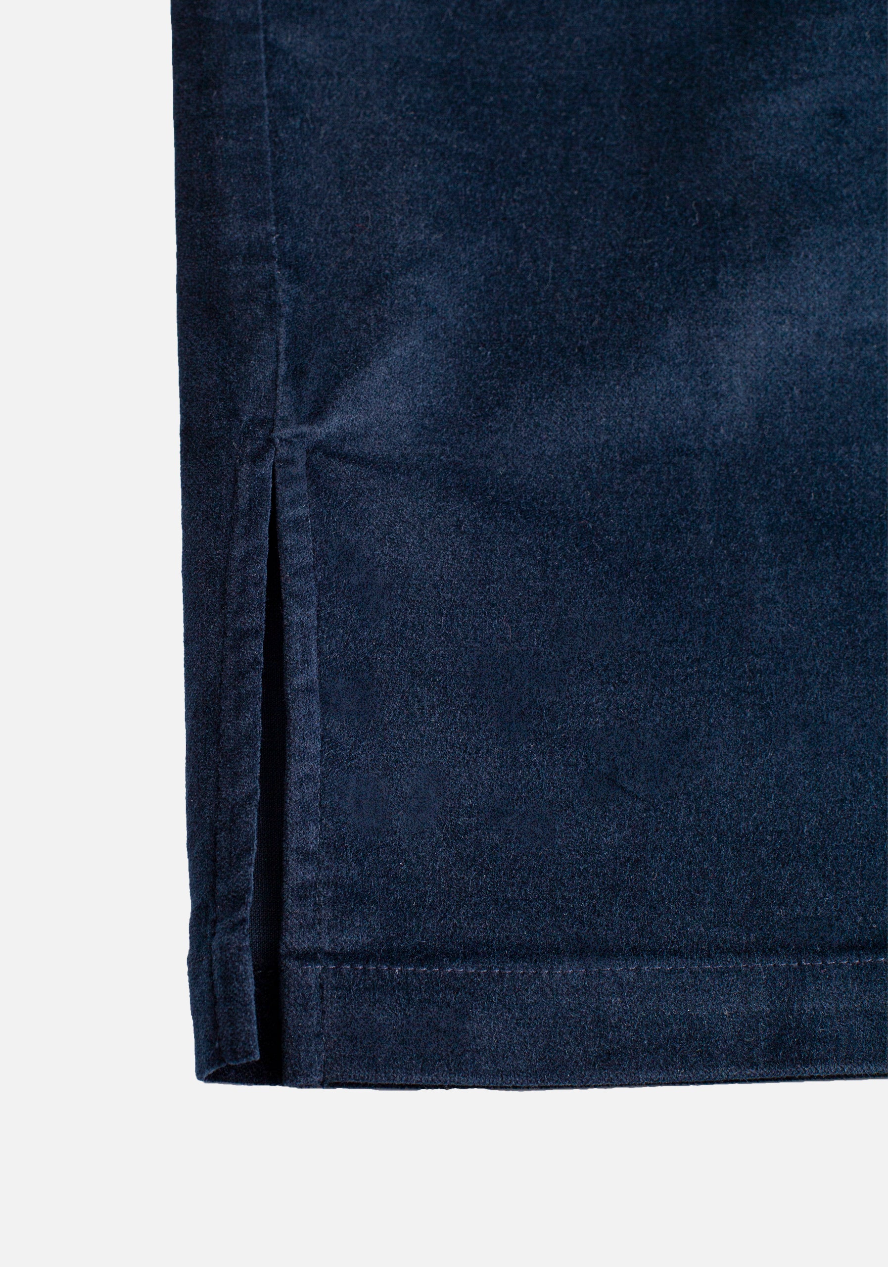 Pantalón Lourdes Pana Lisa Azul Oscuro