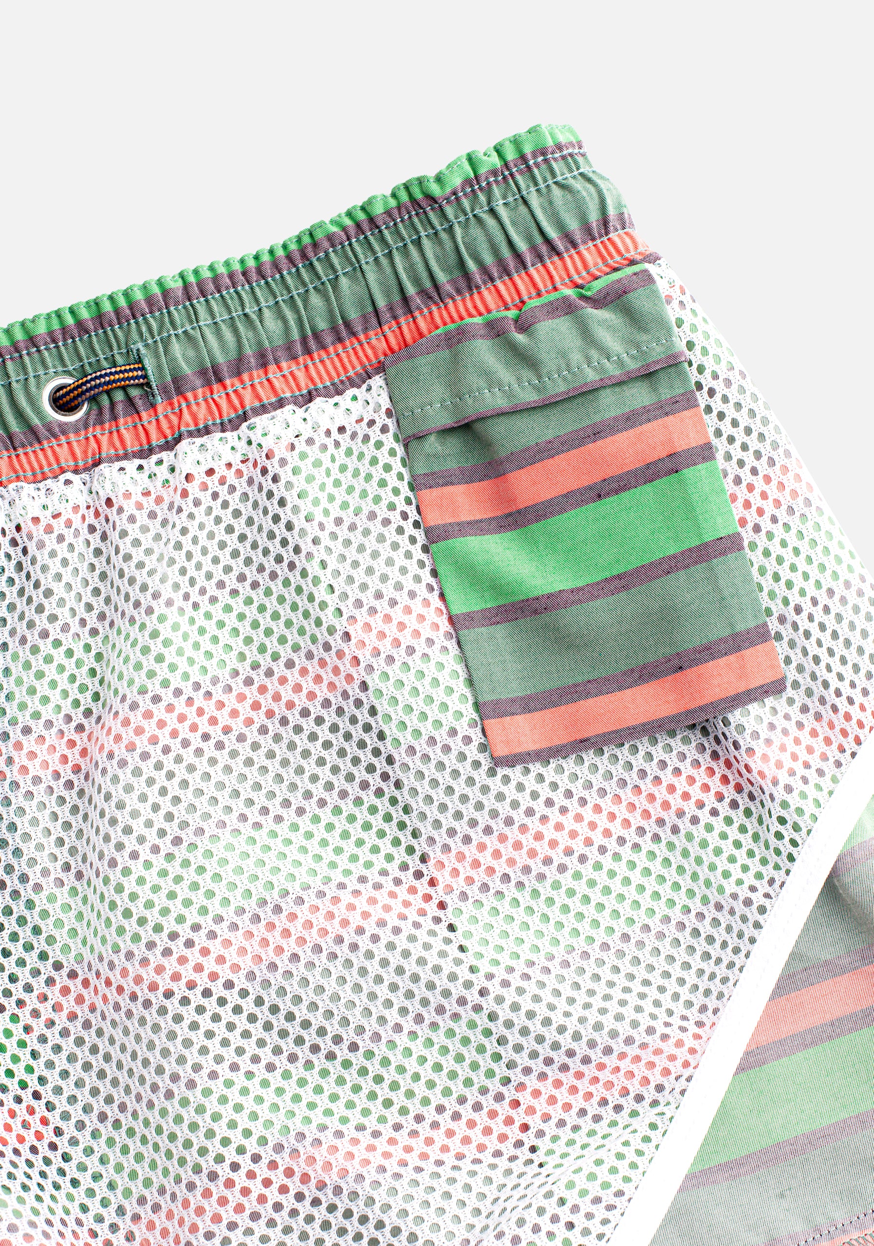 Pantaloneta Cancún Rayas Verde - Morado