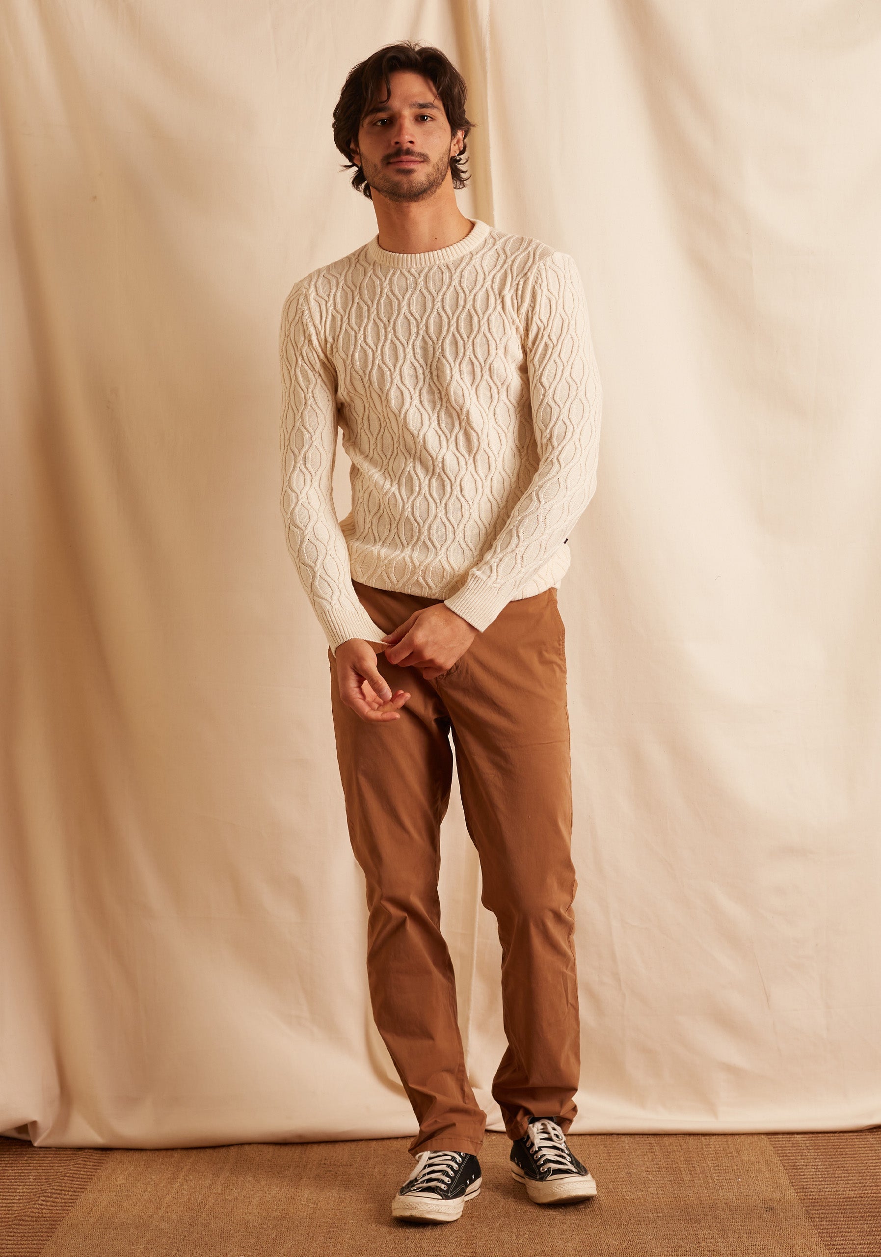 Sweater Rombos Marfil