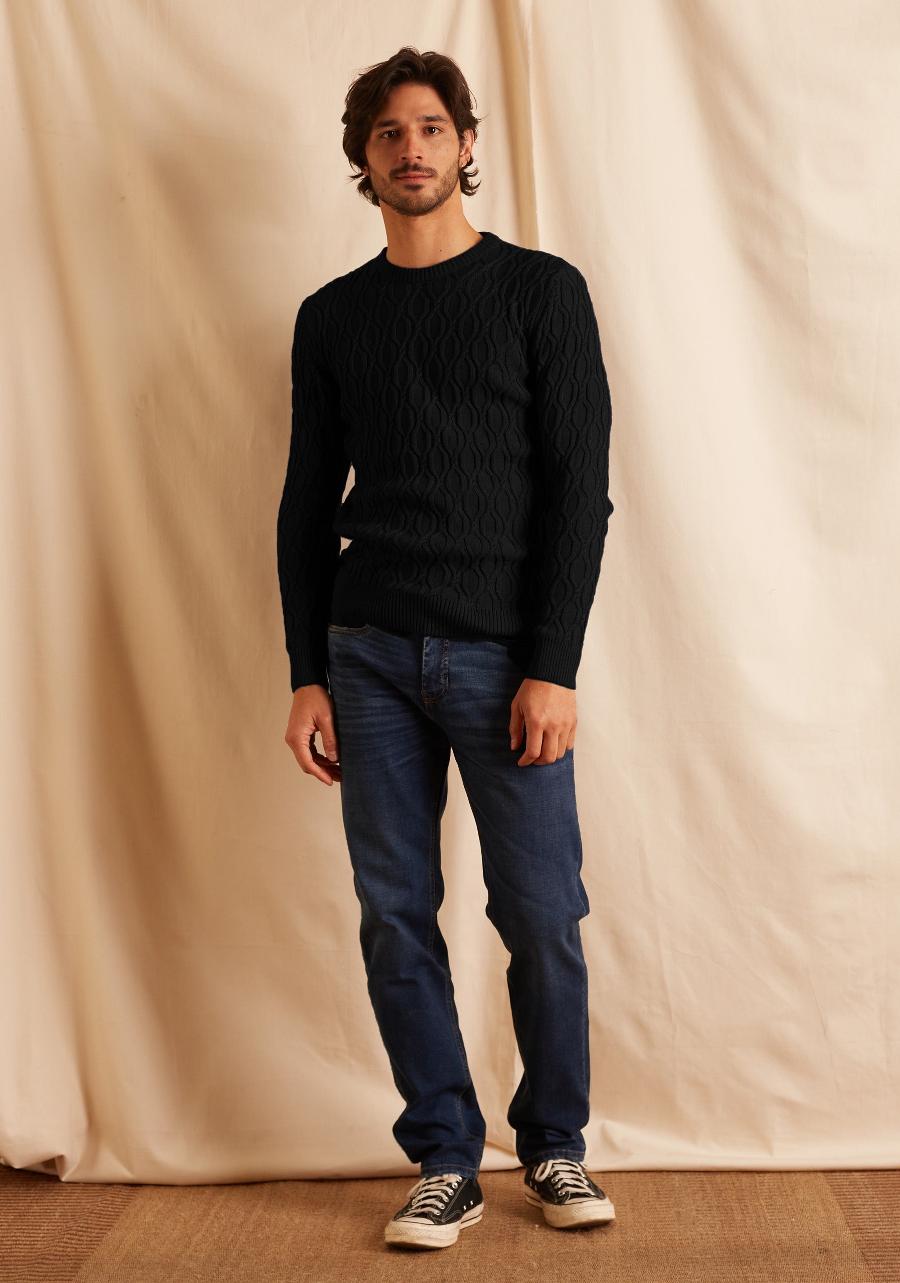 Sweater Rombos Negro