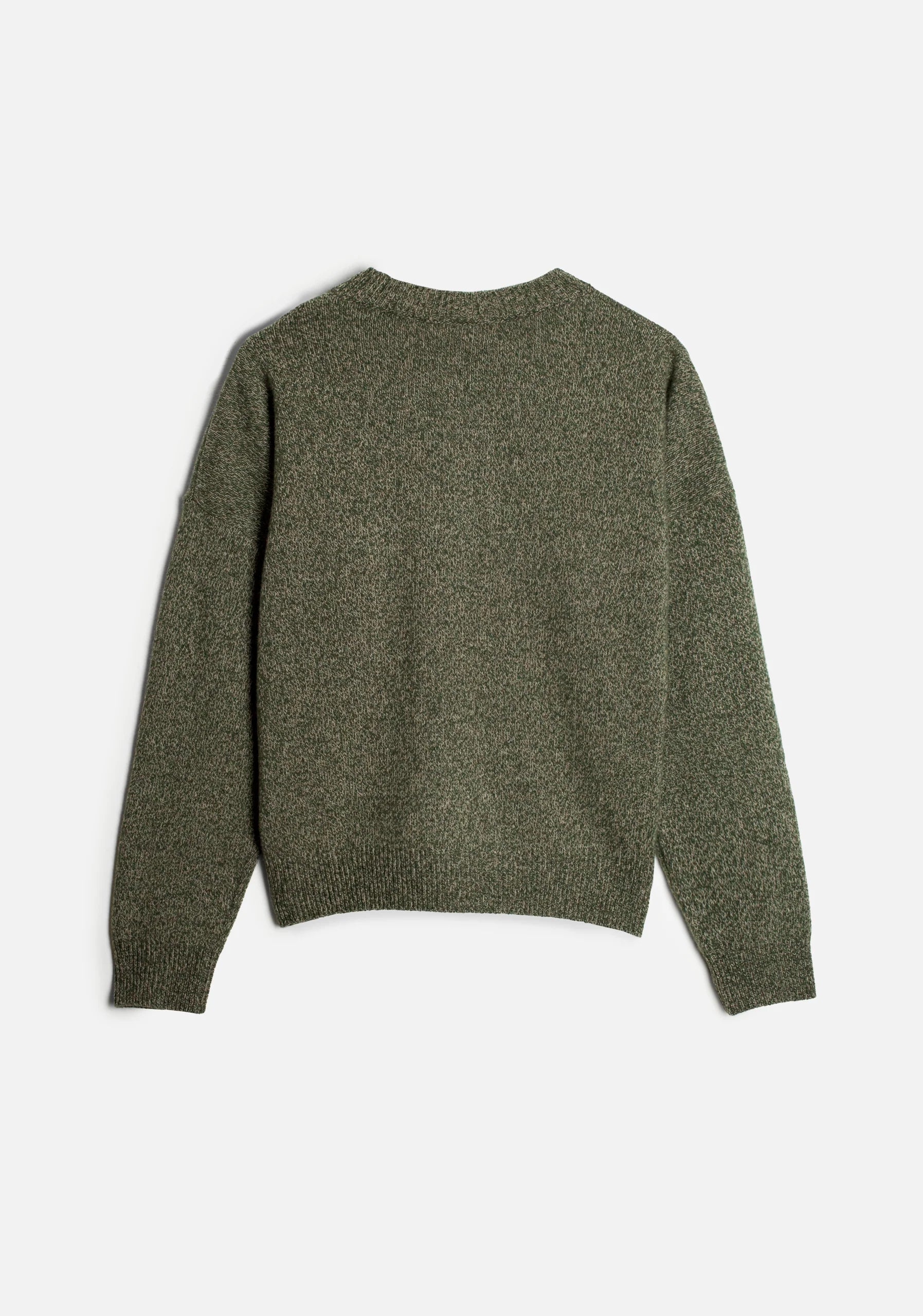 Sweater Knit Violet CRD Marfil - Verde Olive