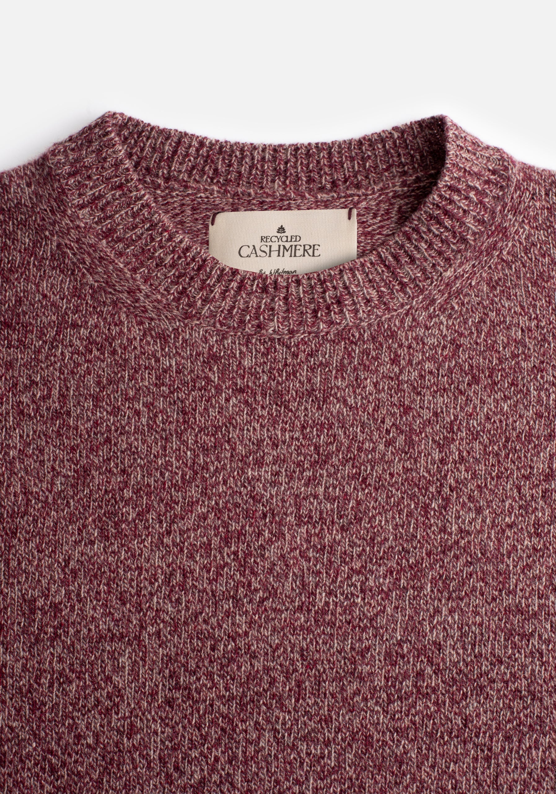 Sweater Knit Violet CRD Marfil - Vino Tinto