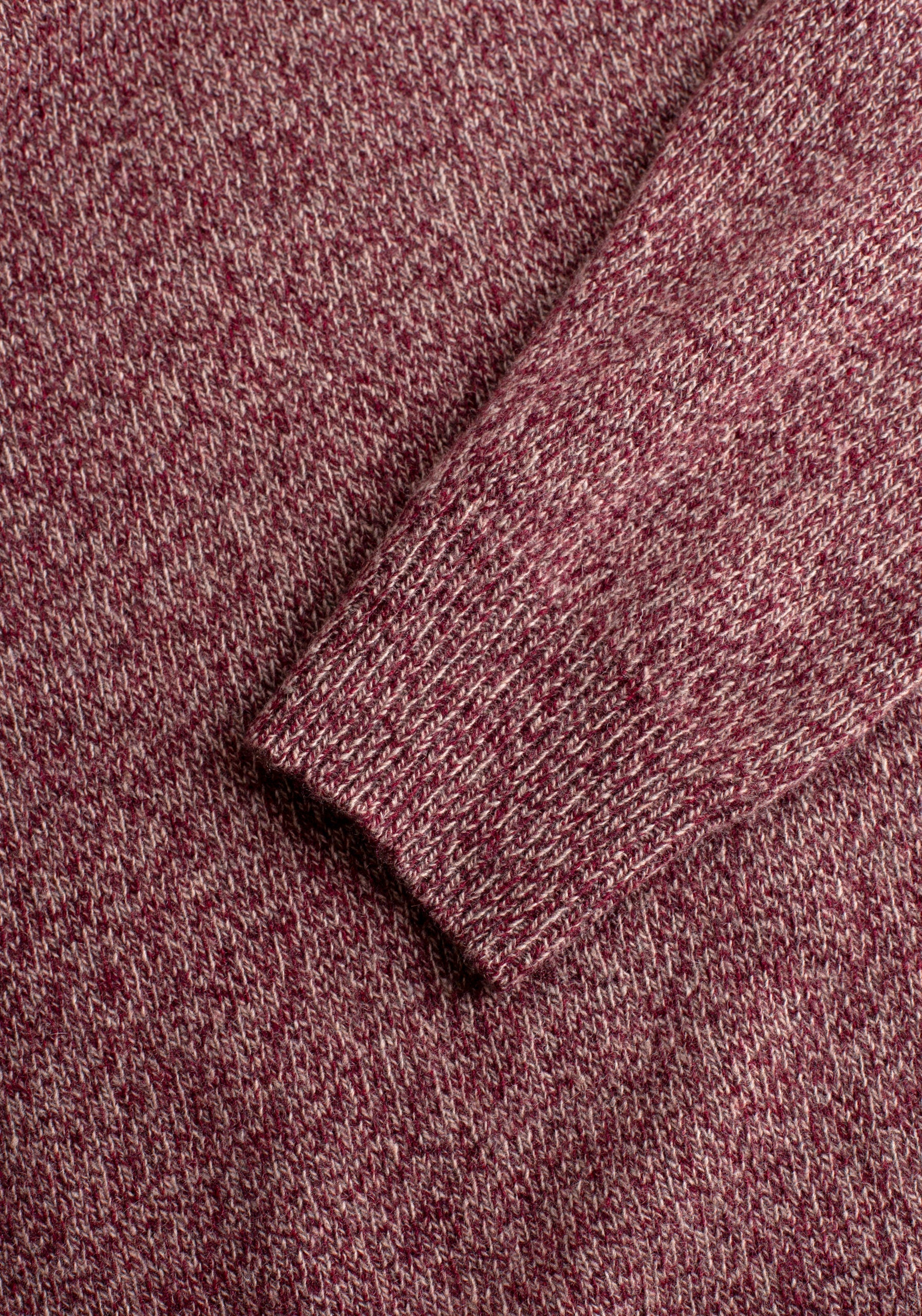 Sweater Knit Violet CRD Marfil - Vino Tinto