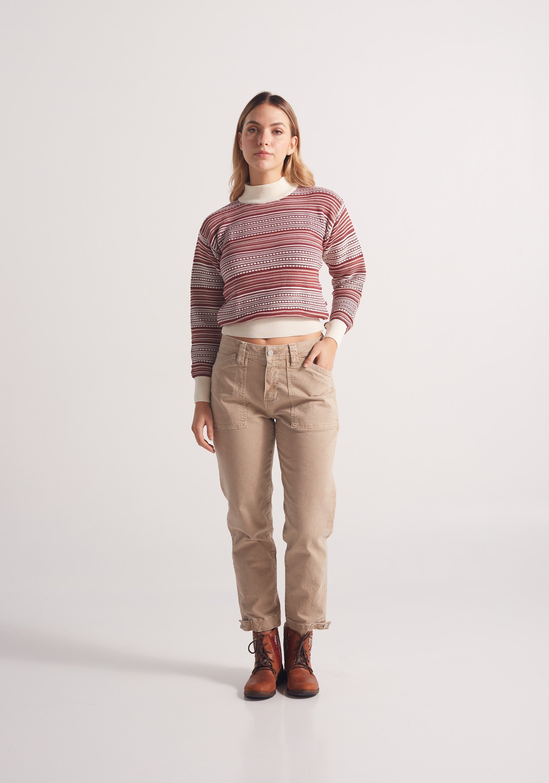Sweater Noruega Naranja Mezcla