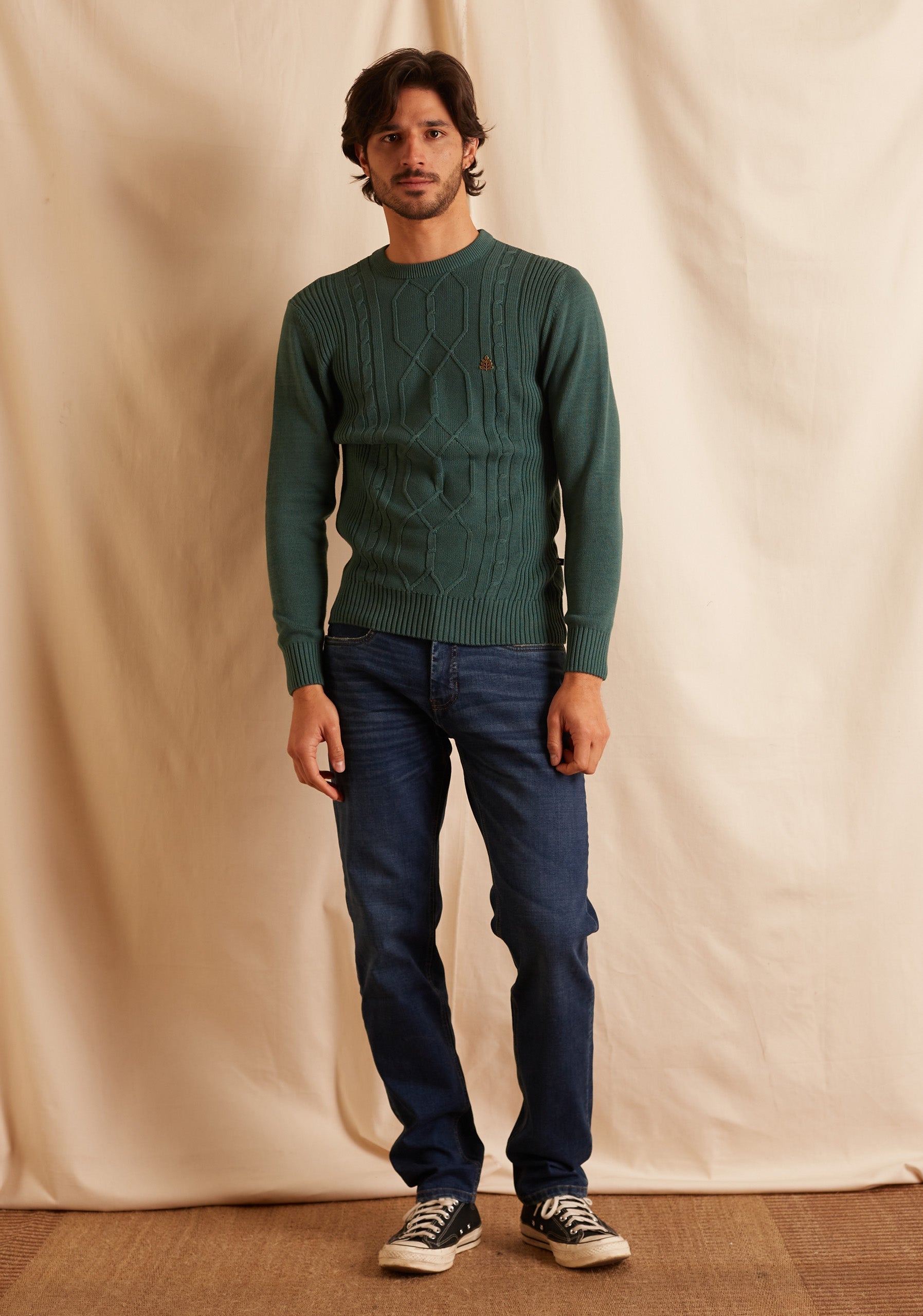 Sweter Aran Verde