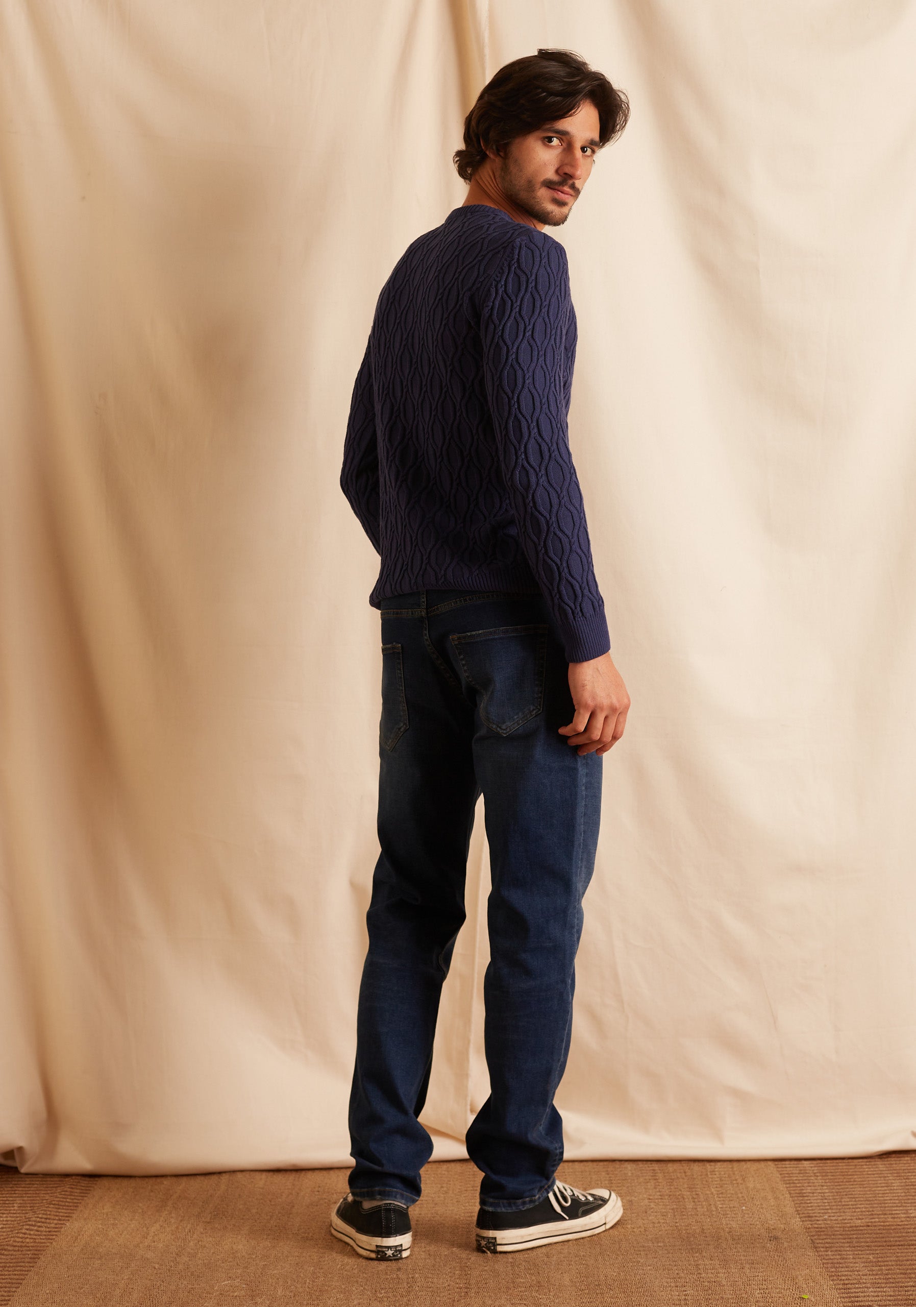 Sweater Rombos Azul Navy