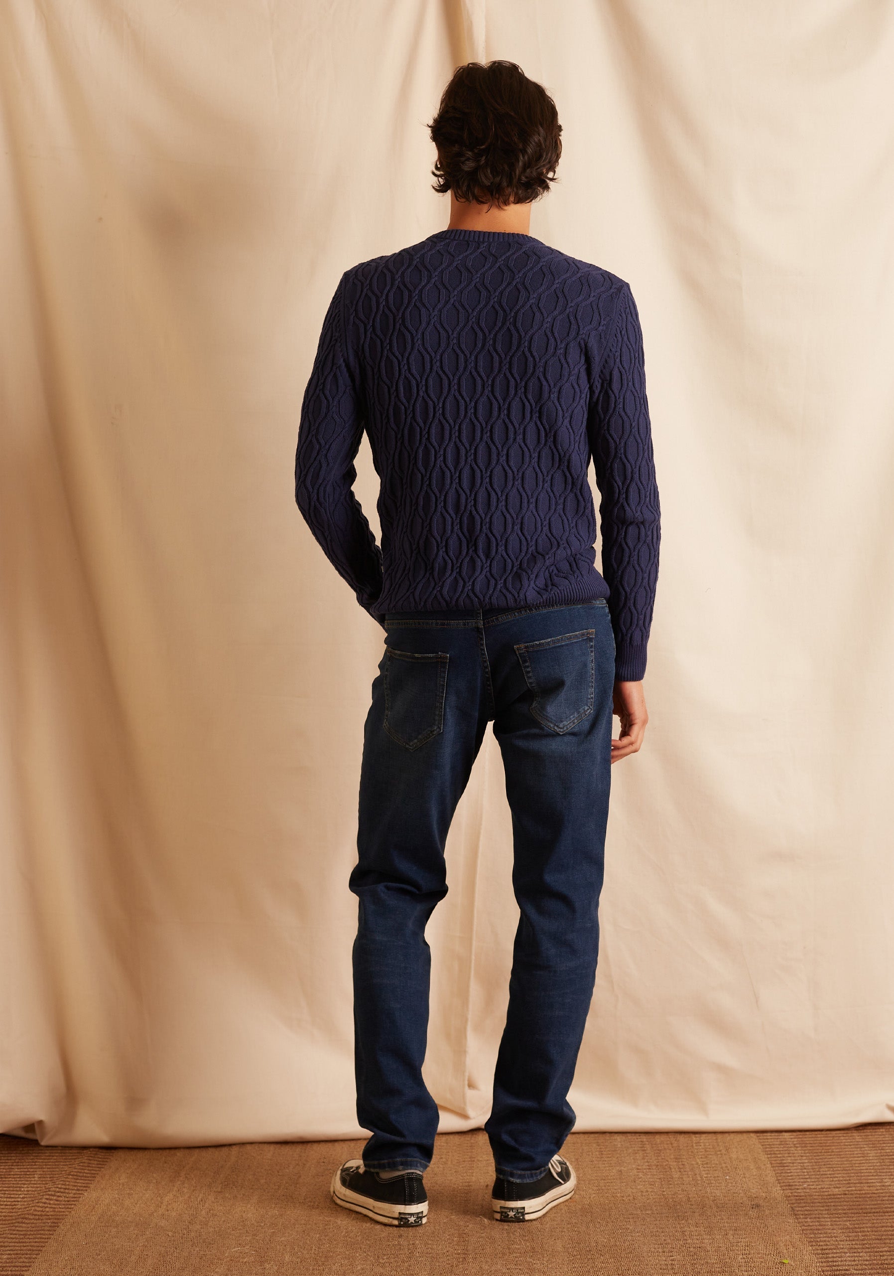 Sweater Rombos Azul Navy