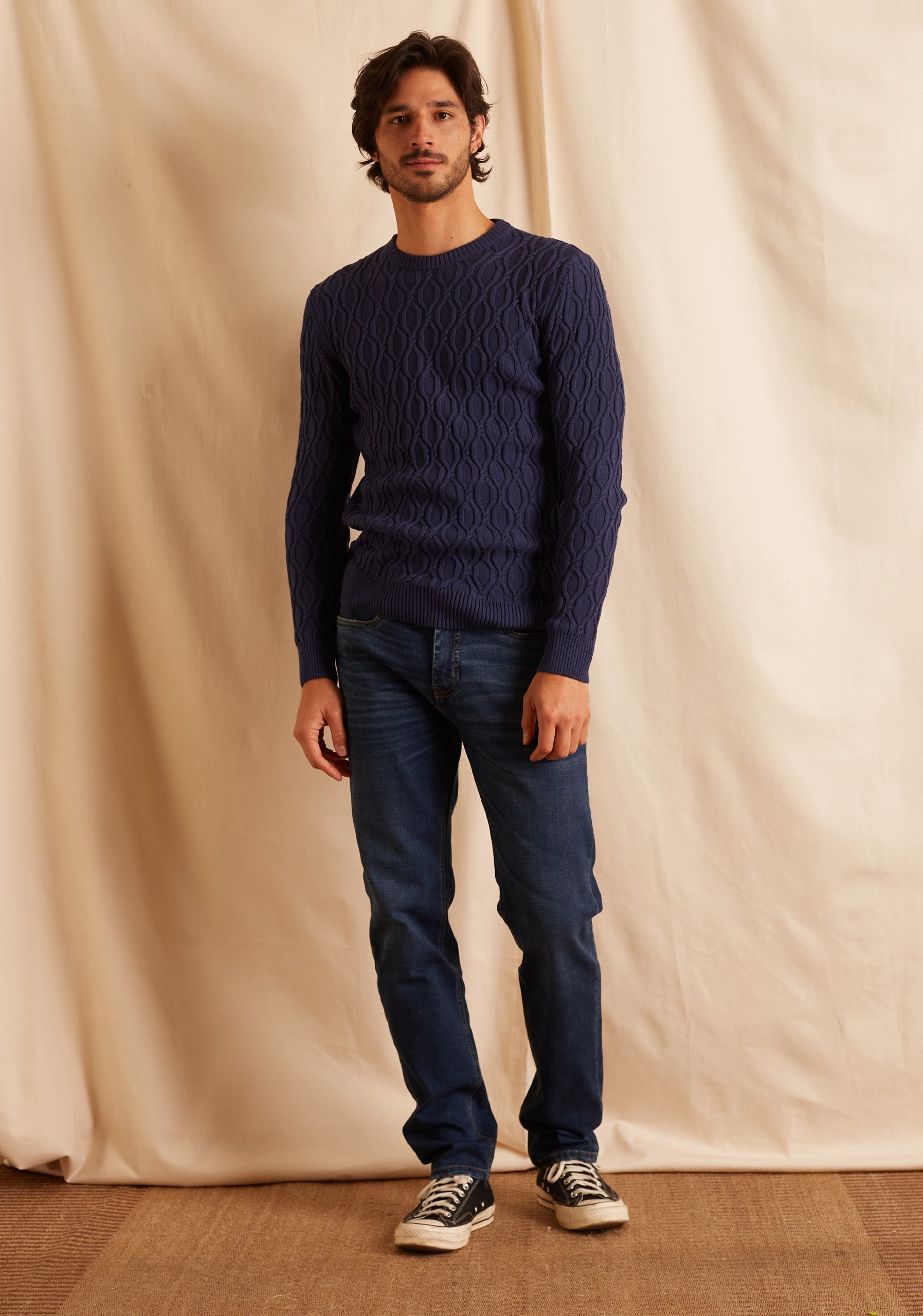 Sweater Rombos Azul Navy