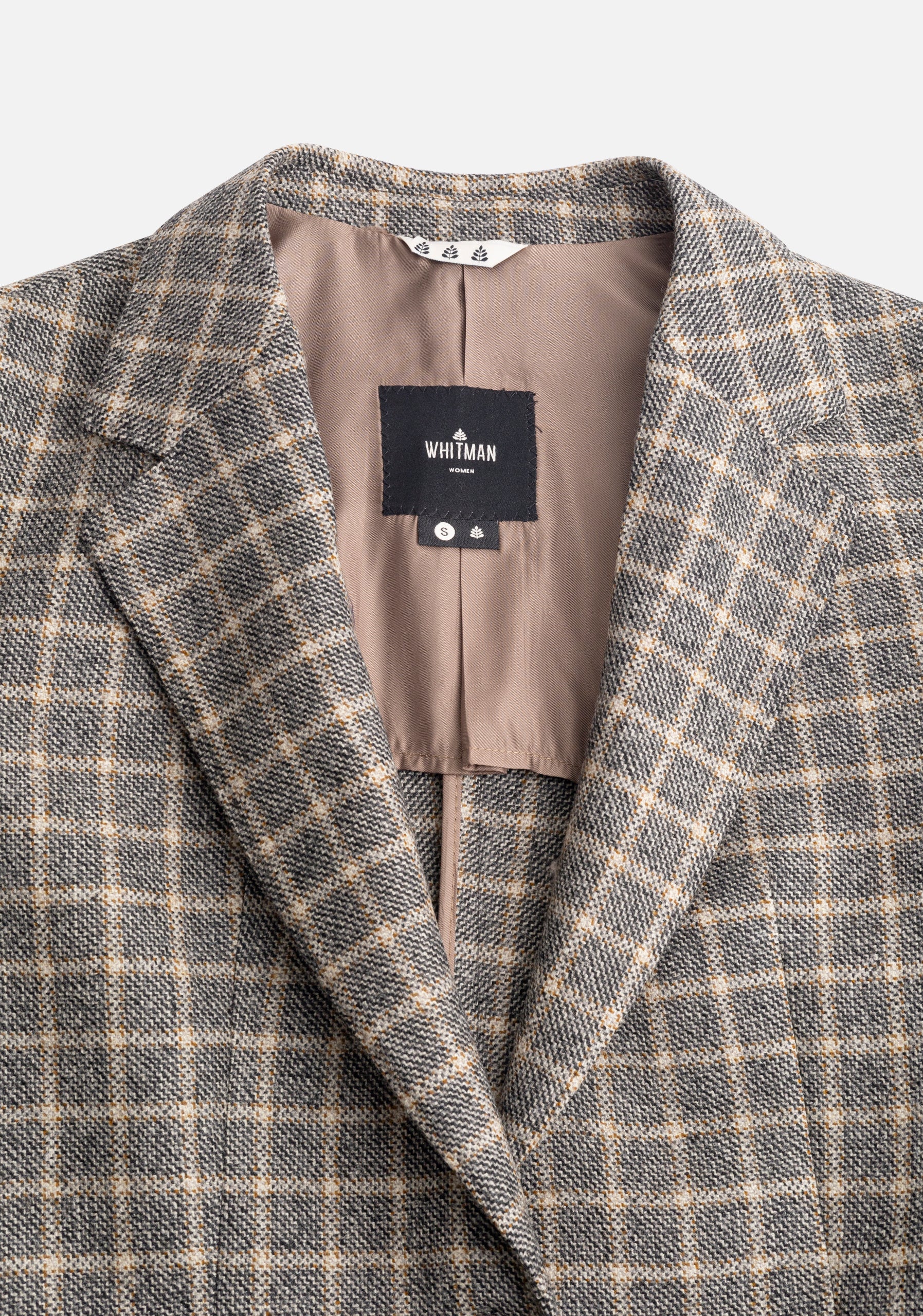 Saco Agatha Gris Beige Cuadros