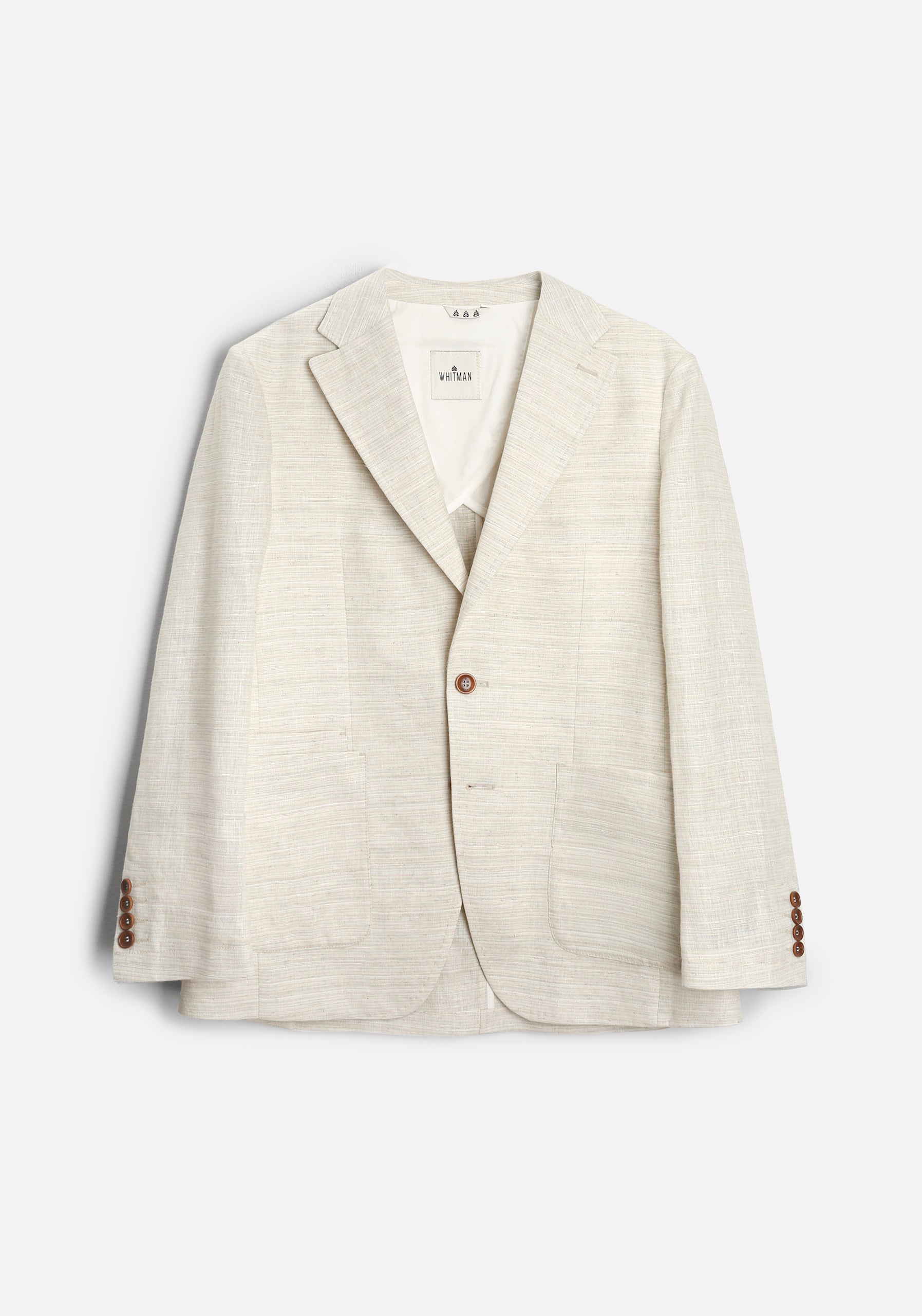 Saco H Otello Lino Rayas Marfil