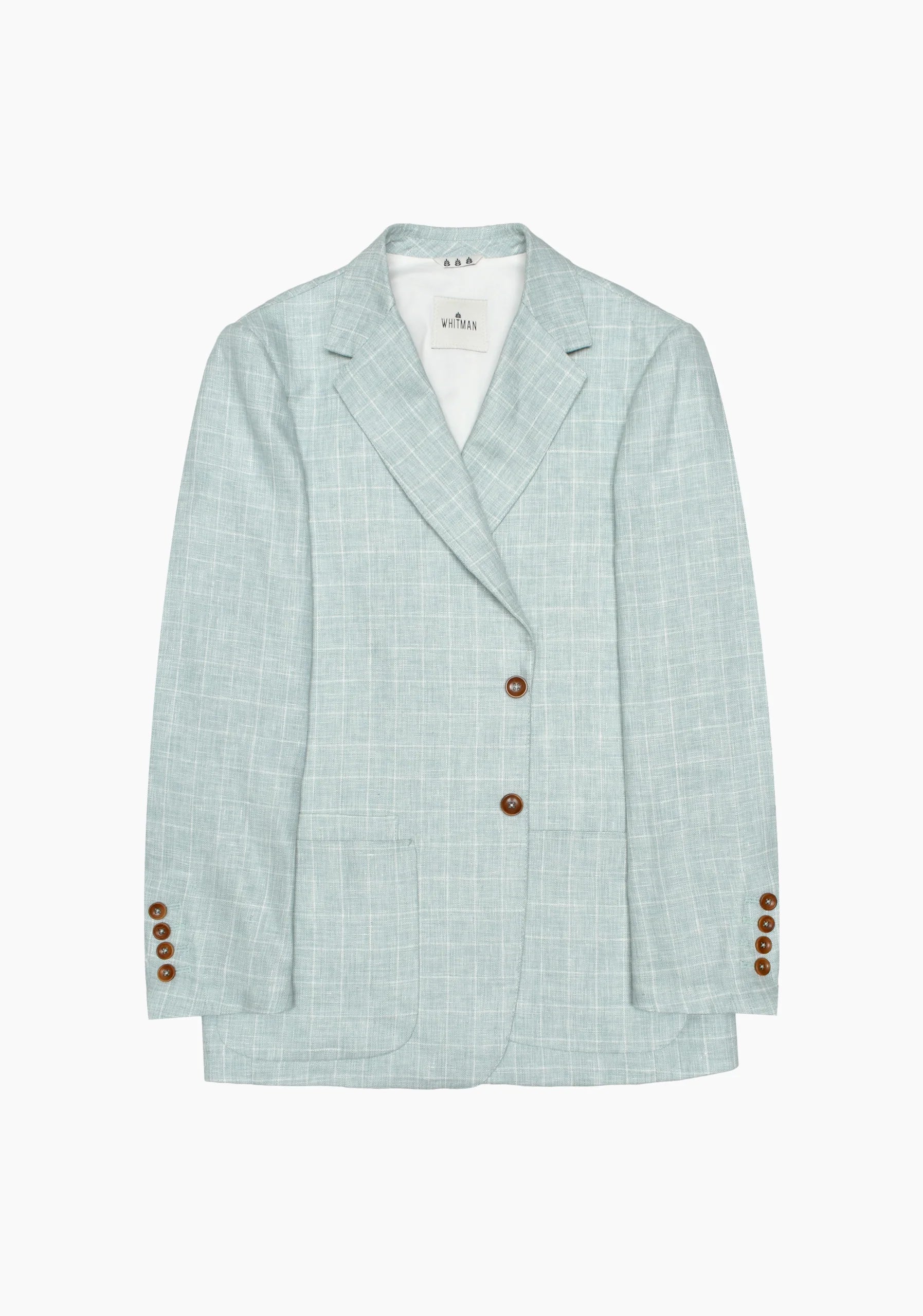 Saco Lino Jaipur Cuadros Verde Menta