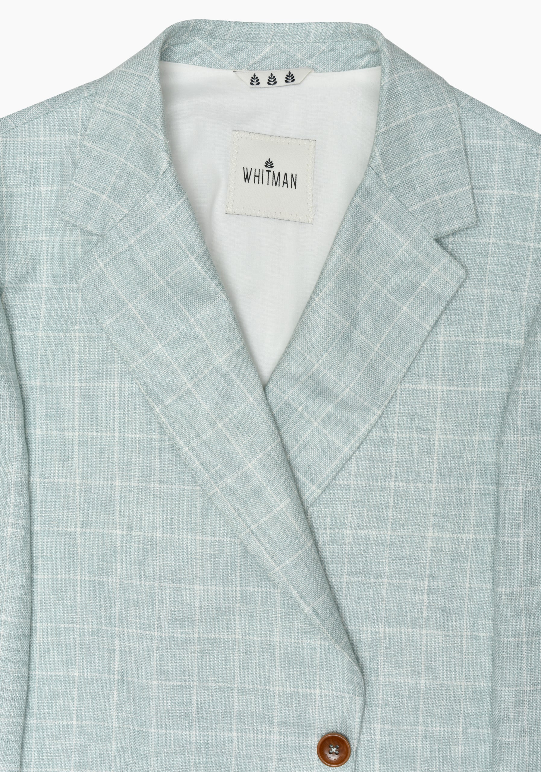 Saco Lino Jaipur Cuadros Verde Menta