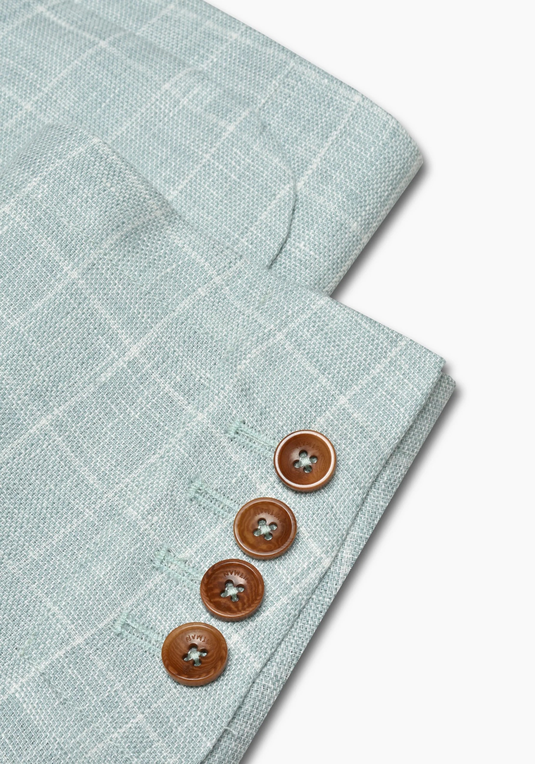 Saco Lino Jaipur Cuadros Verde Menta