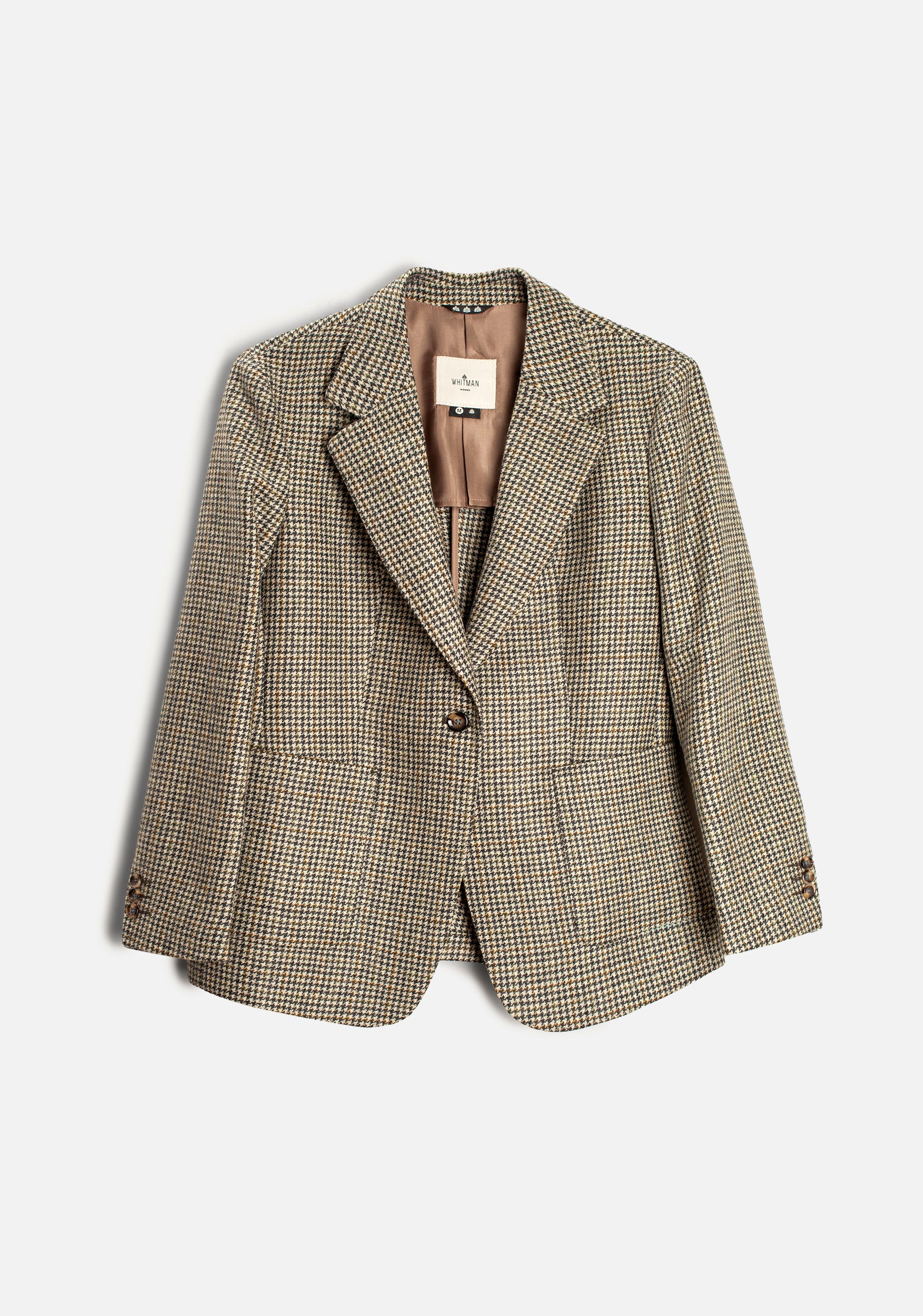 Saco M Agatha Lana Gallineto Beige - Verde