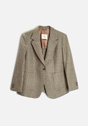 Saco M Agatha Lana Gallineto Beige - Verde