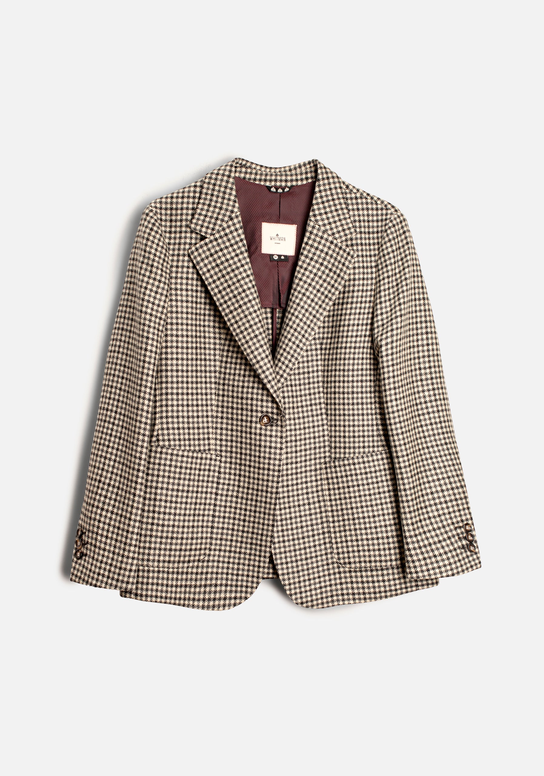 Saco M Agatha Gallineto Marfil-Negro