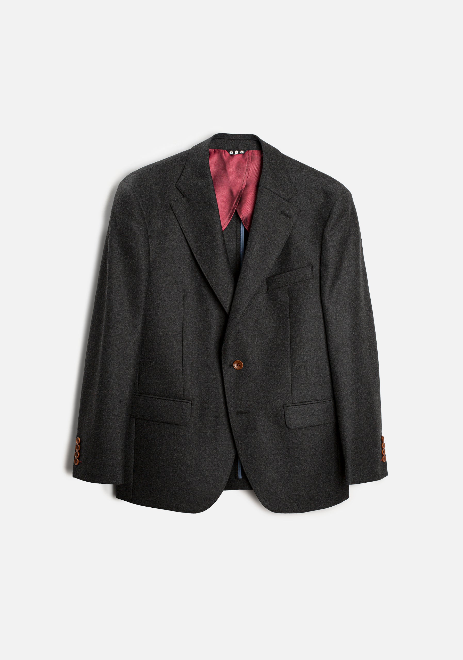 Saco Poet Lana Desest Gris Osc Jaspe