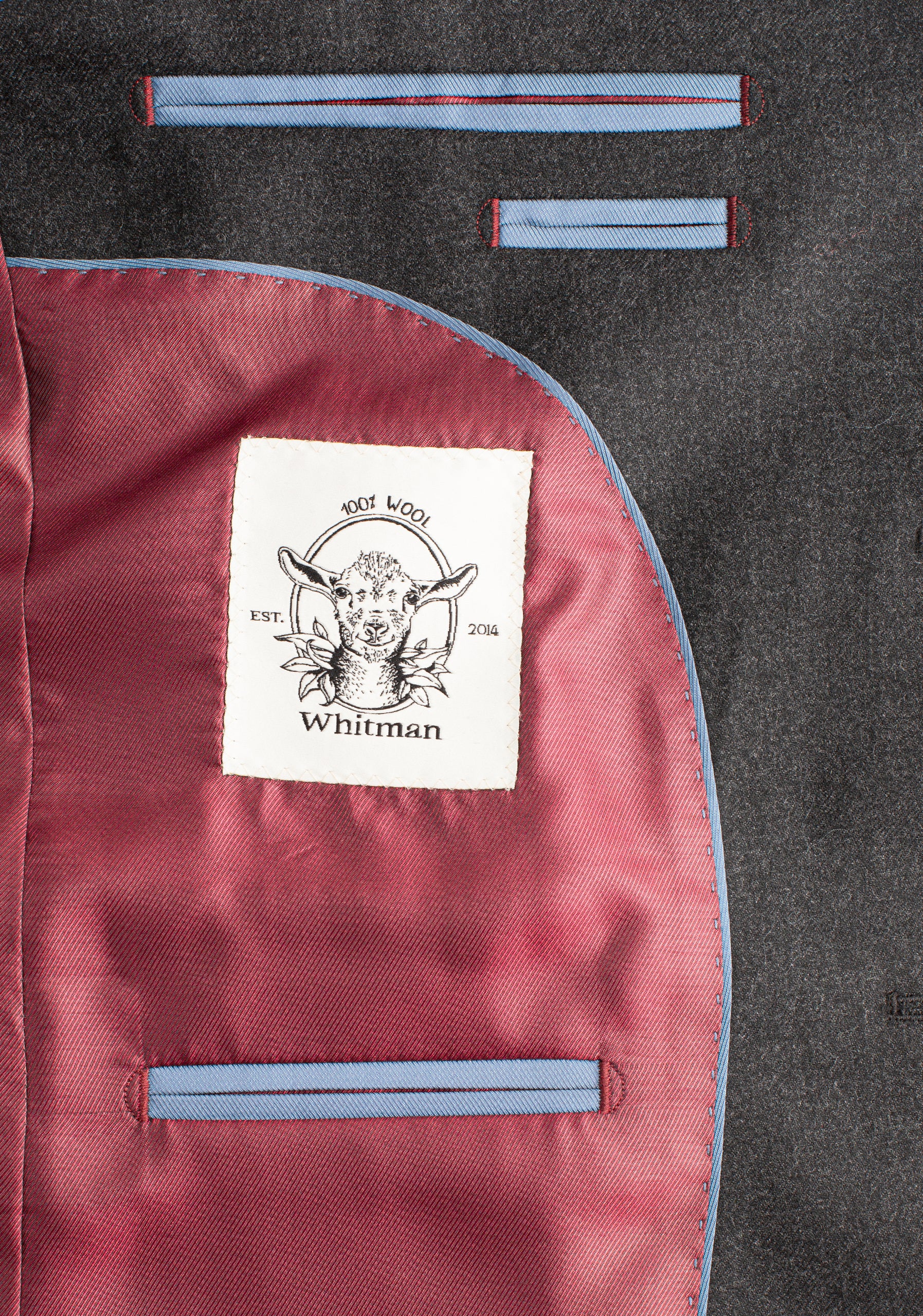 Saco Poet Lana Desest Gris Osc Jaspe