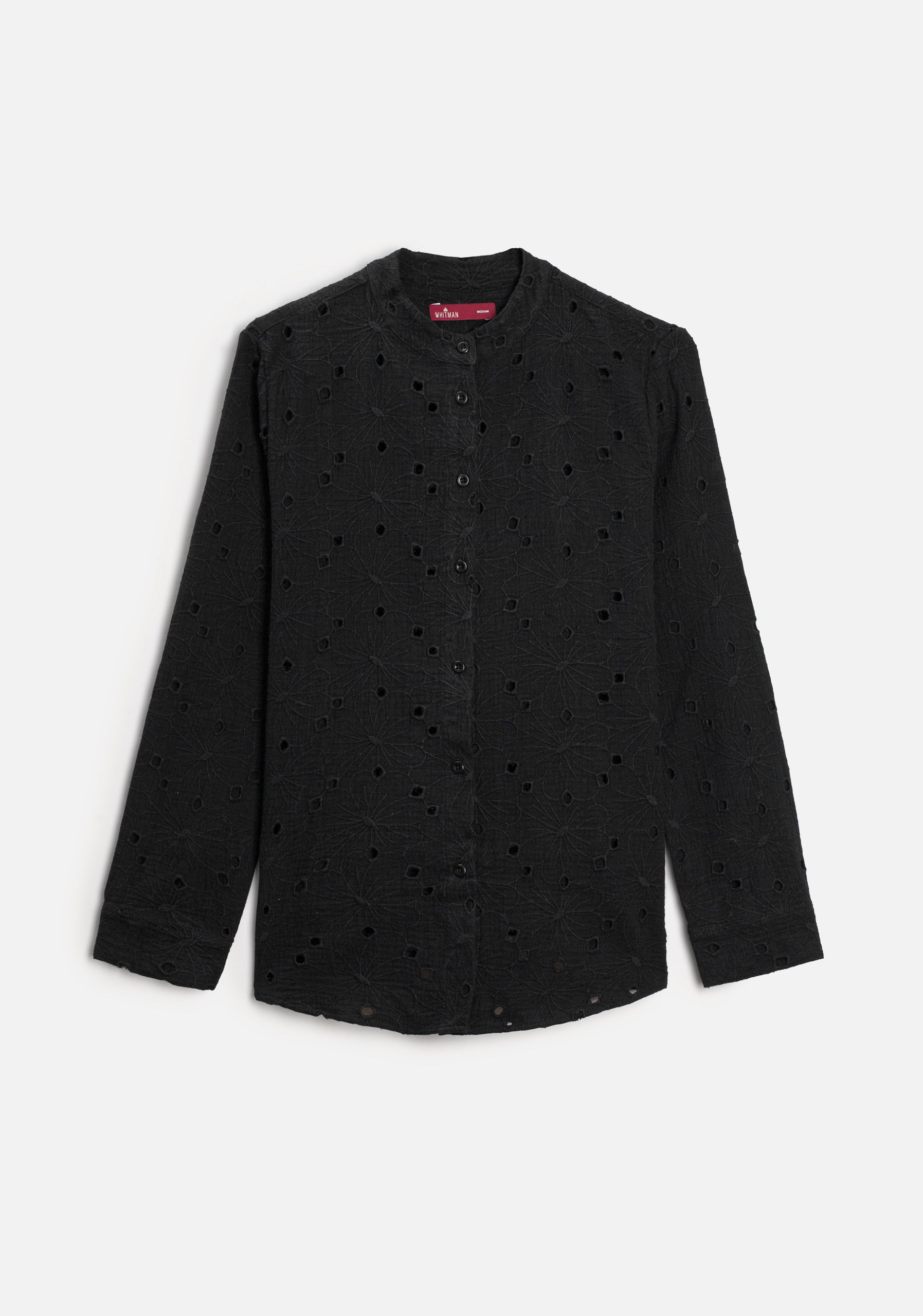 Blusa Cuello Red. Negra Enc.