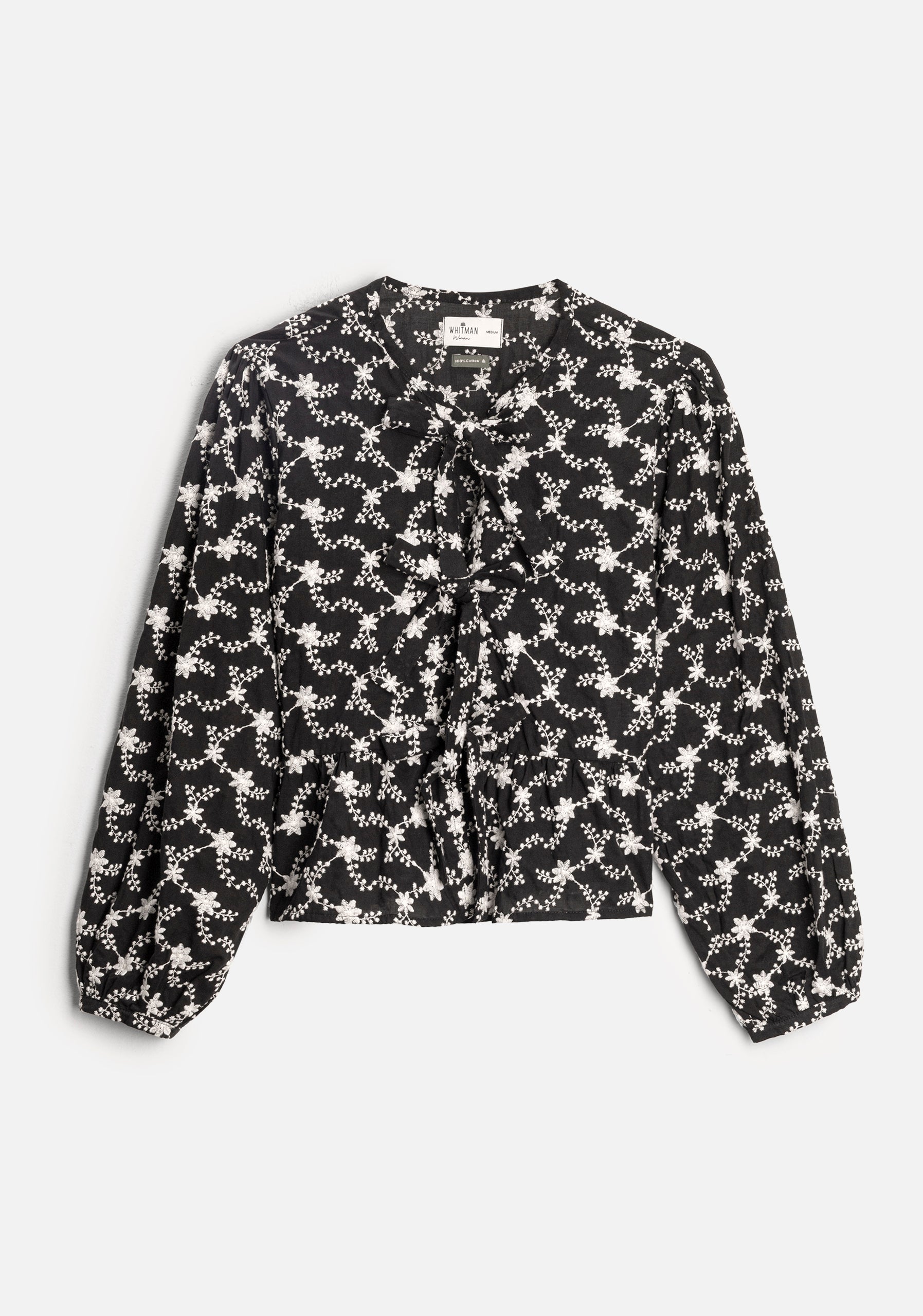 Blusa M Thalia Bord Negro / Marfil