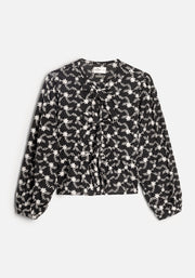 Blusa M Thalia Bord Negro / Marfil