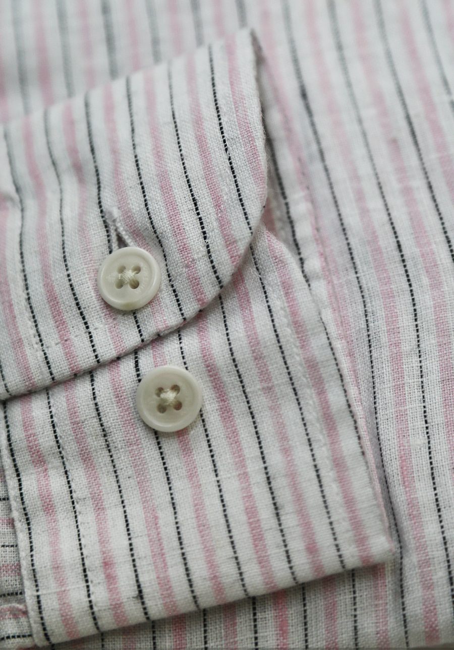 Camisa Lino Cbd Lineas Blanco - Rosado - Negro